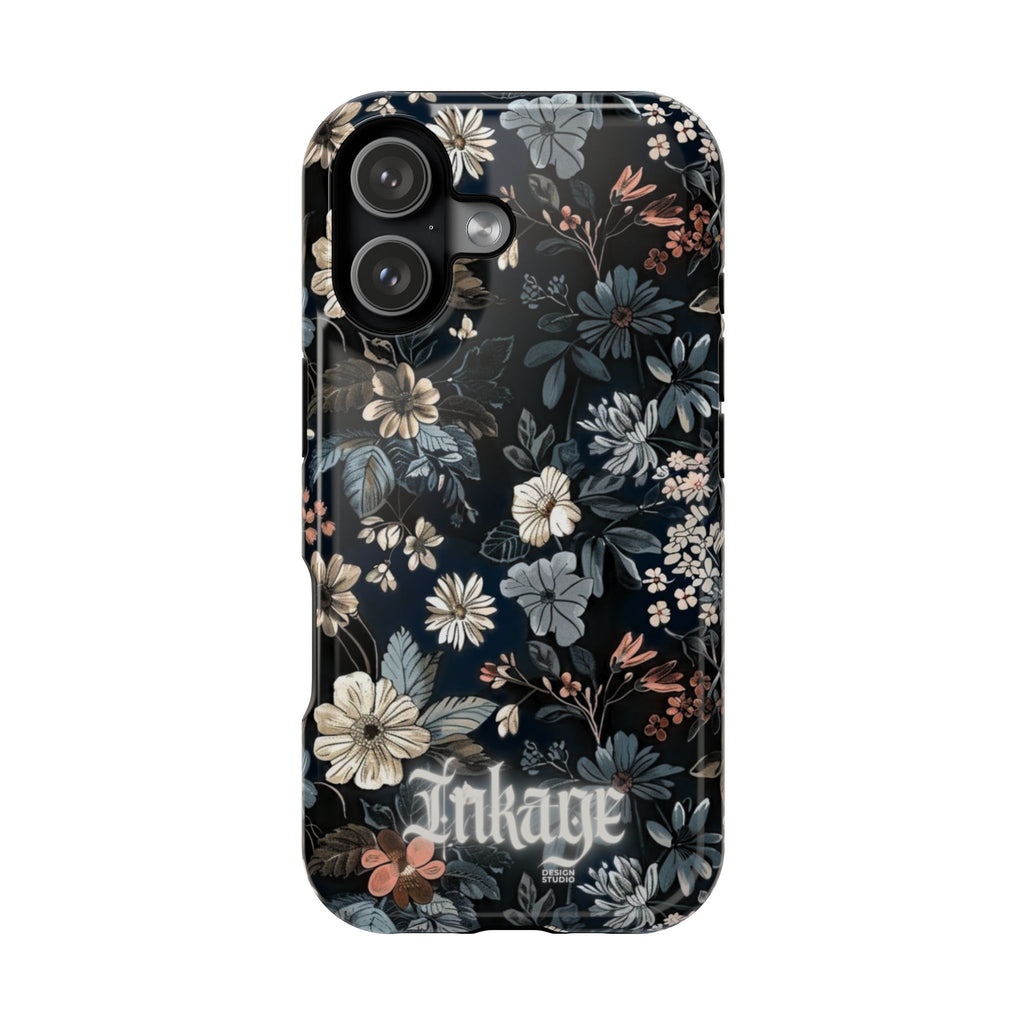 Black Florals Magnetic Phone Cases (Minimal)