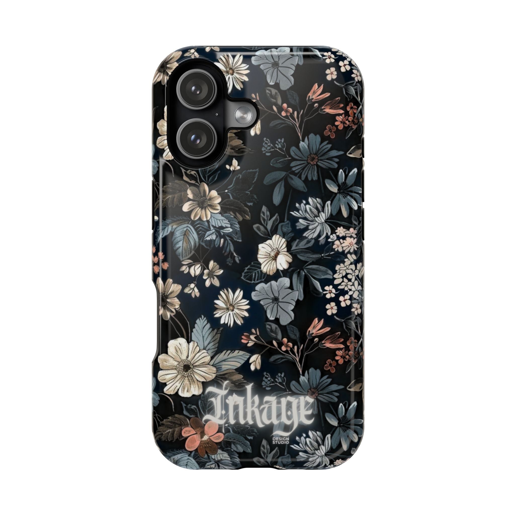 Black Florals Magnetic Phone Cases (Minimal)