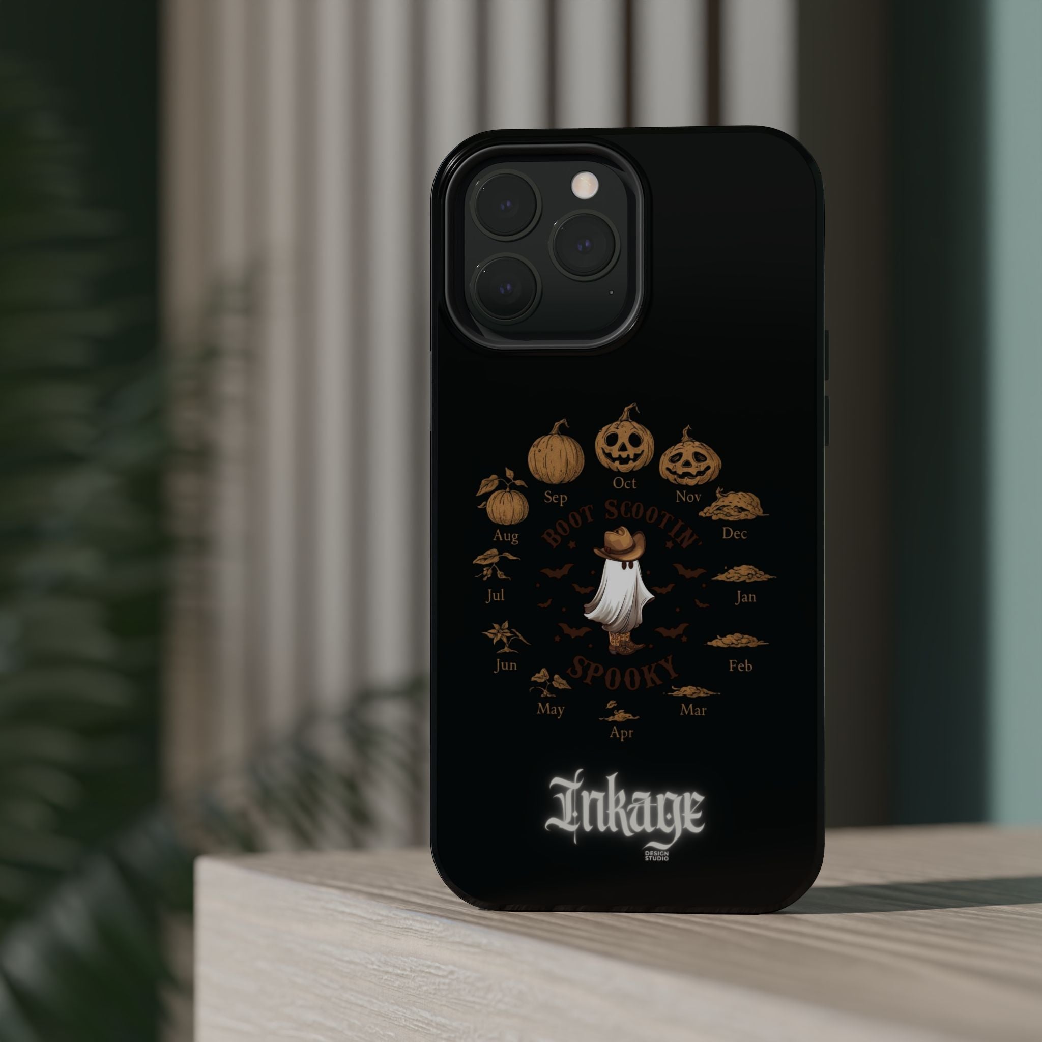 Spooky Boot Halloween Pumpkin Magnetic Phone Case (Season)