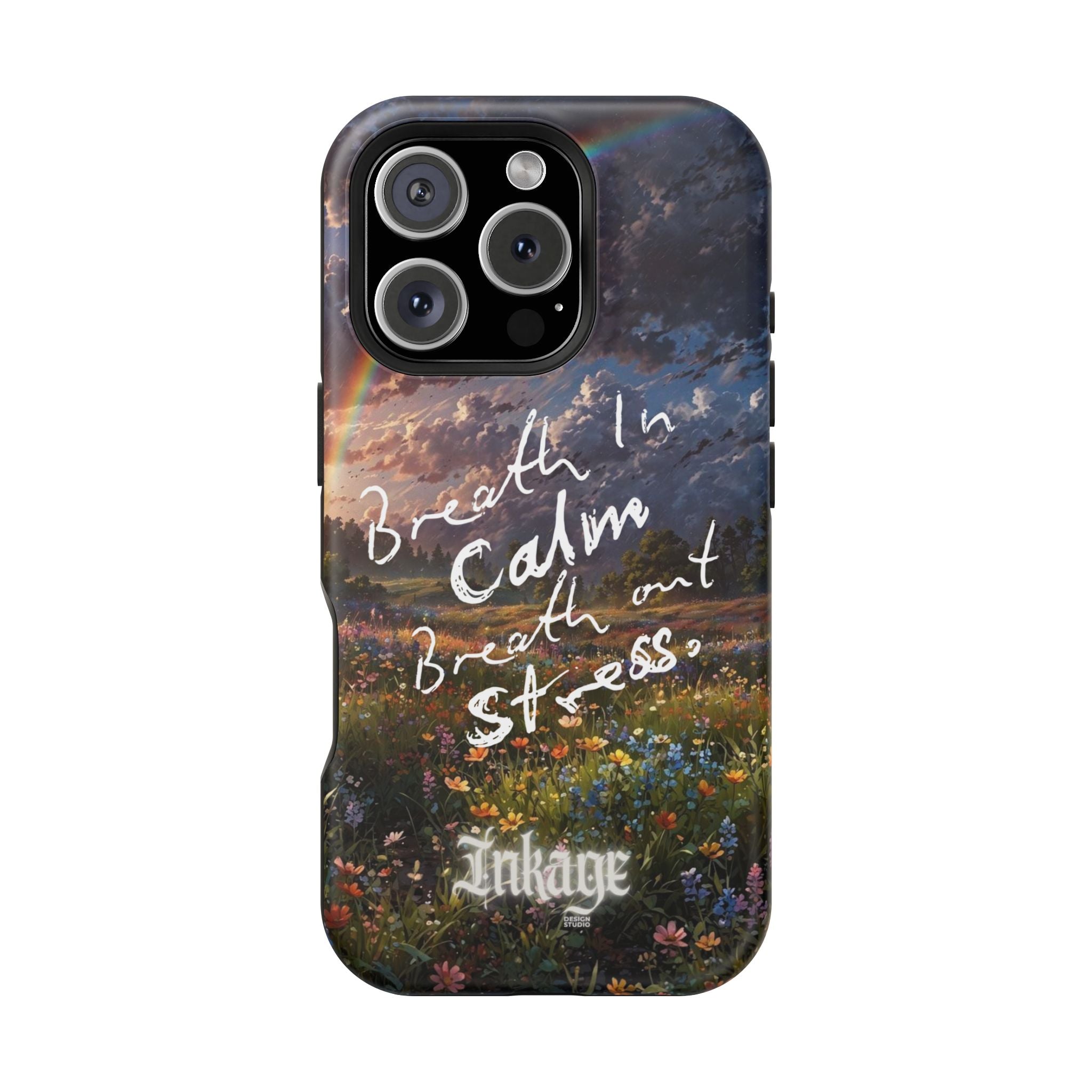 "Breath in Calm Breath out Stress" Magnetic Phone Cases (Quote)