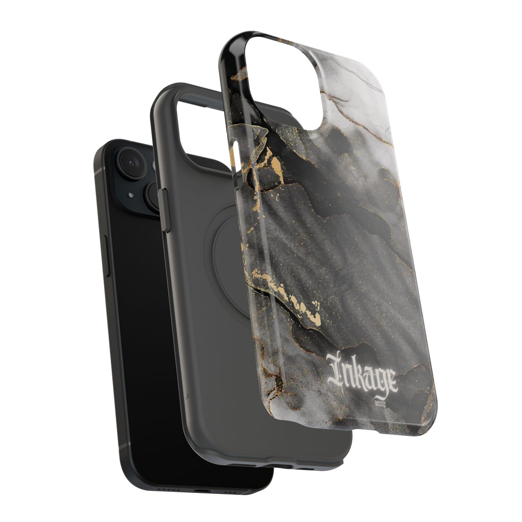 White Noir Marble Gold Foil Magnetic Phone Cases
