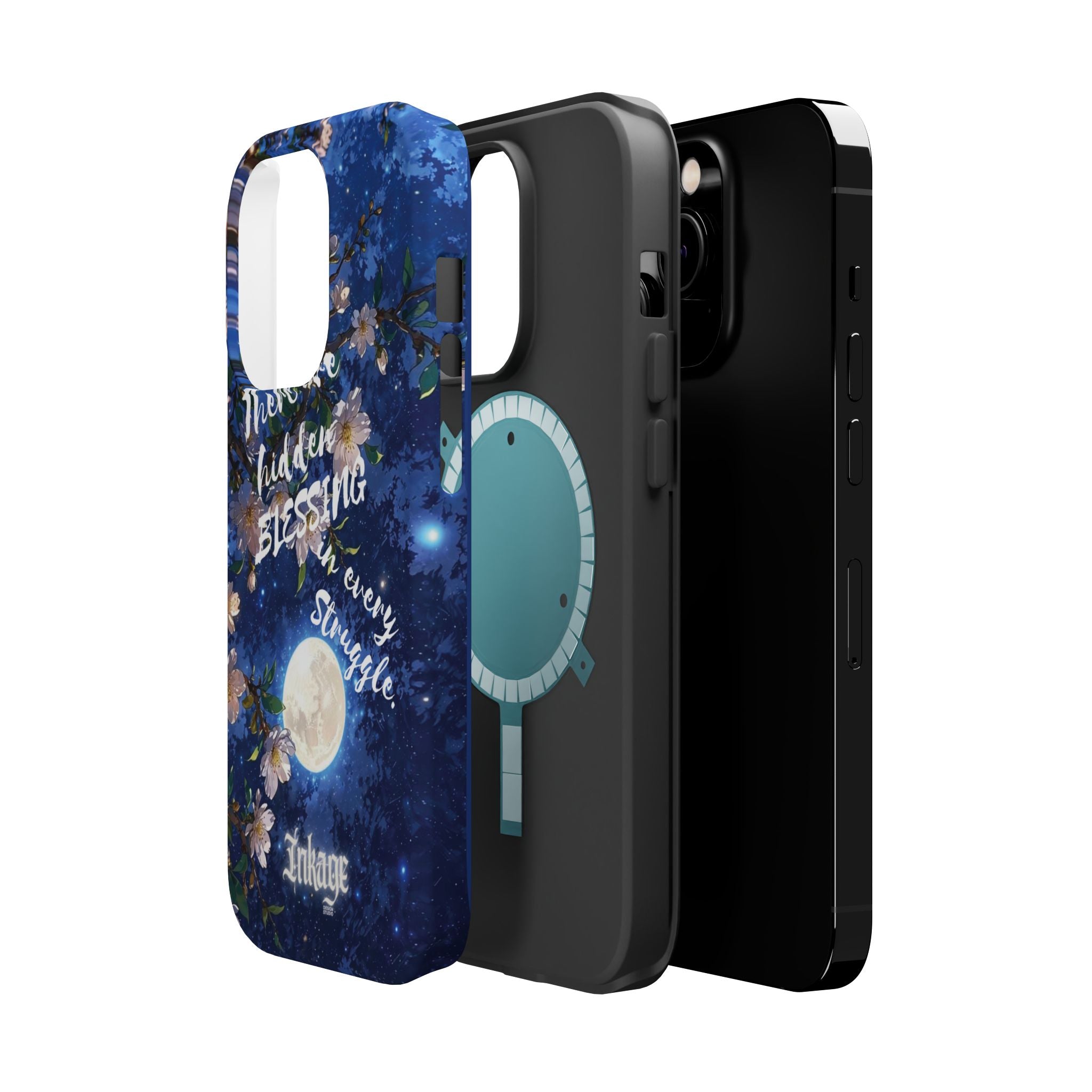 “Moonlit Blessing” Quote Magnetic Phone Cases