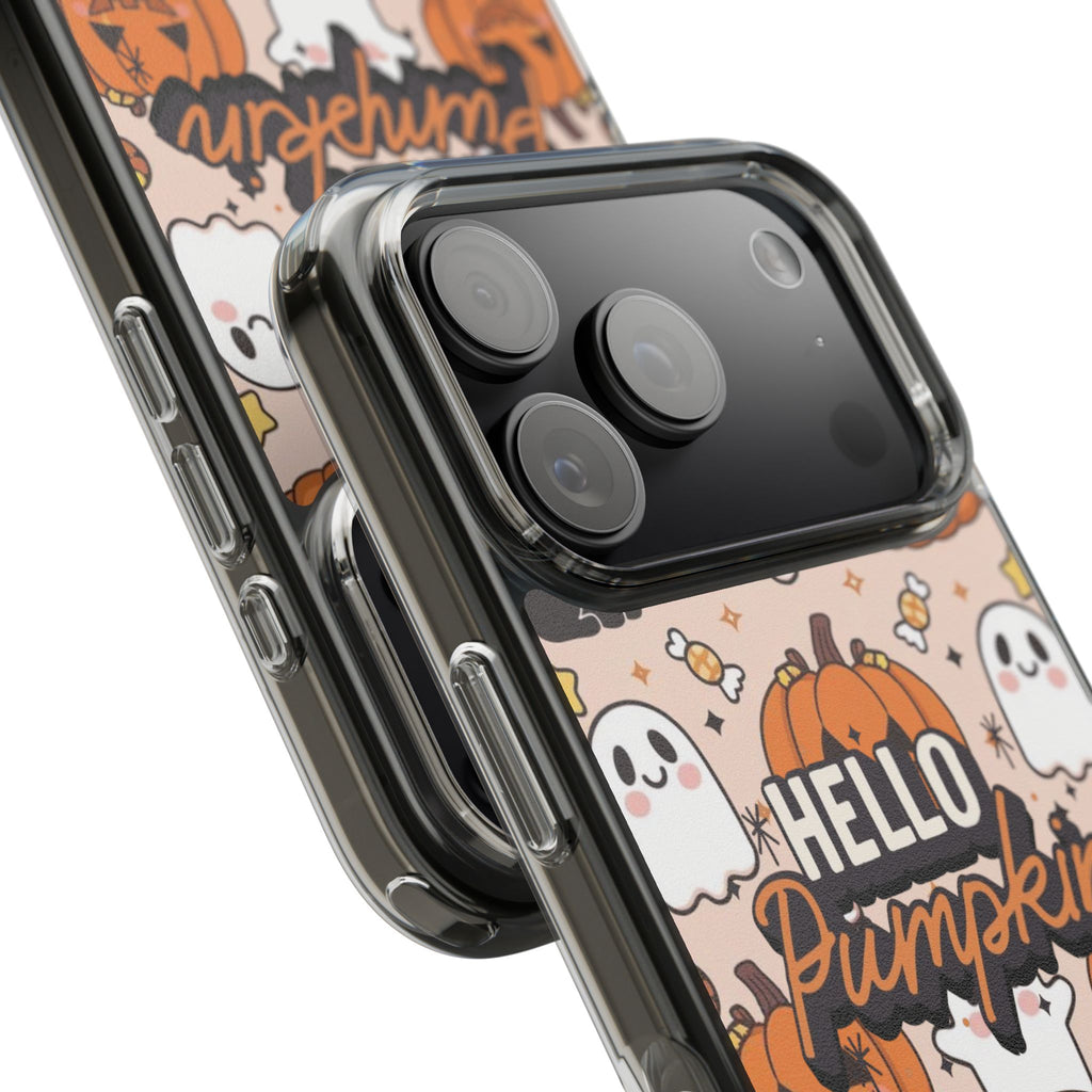 Cute Pumpkin Ghost Clear Impact Phone Case (Season)