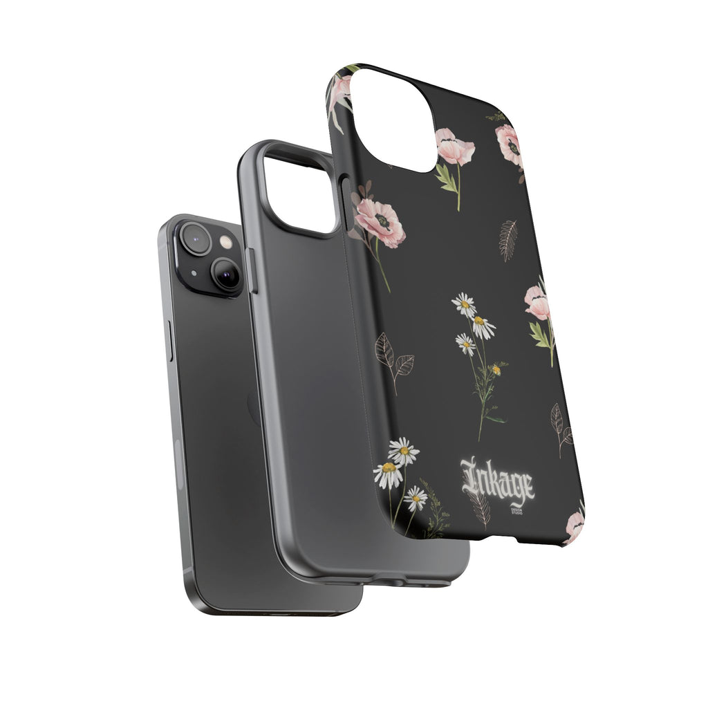 Elegant Black Florals Tough Phone Cases (Minimal)