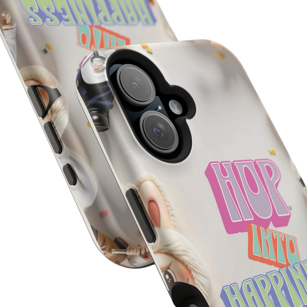 "Hop Into Happiness" Quote Magnetic Phone Case (Animation)