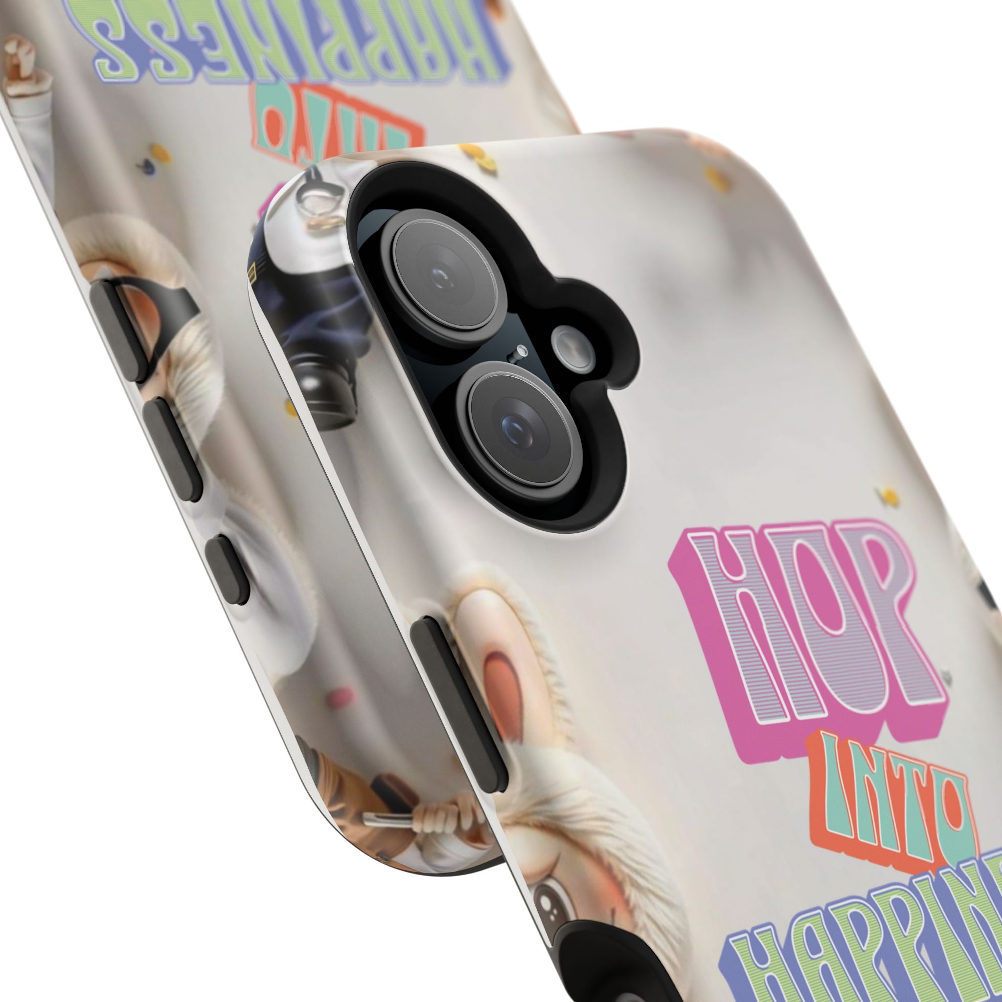 "Hop Into Happiness" Quote Magnetic Phone Case (Animation)