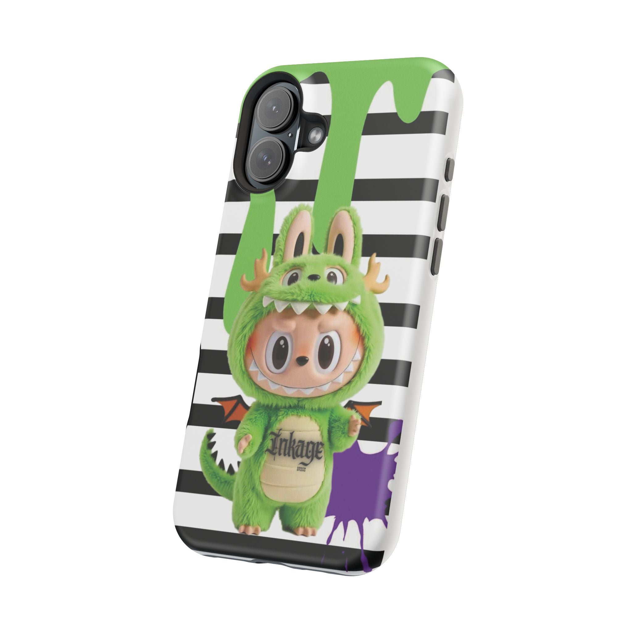 Greenie Labubu Spooky Magnetic Phone Case (Animation)