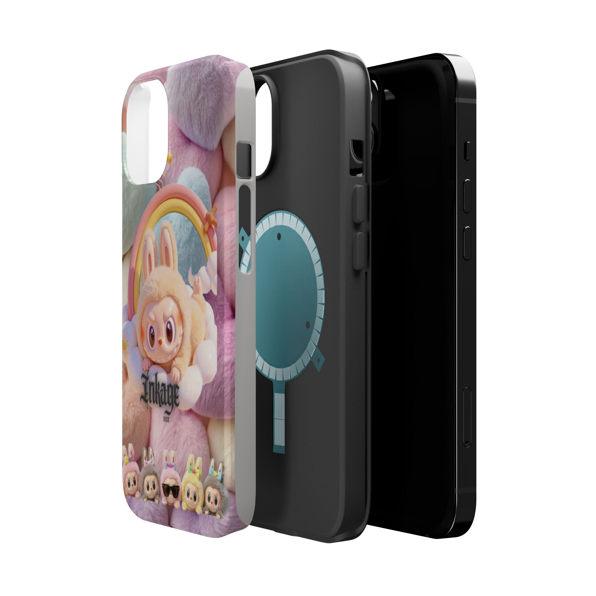 Pastel Rainbow Labubu Magnetic Phone Cases (Animation)