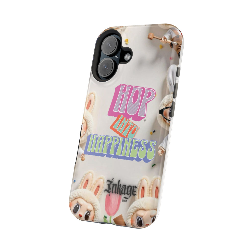 "Hop Into Happiness" Quote Magnetic Phone Case (Animation)