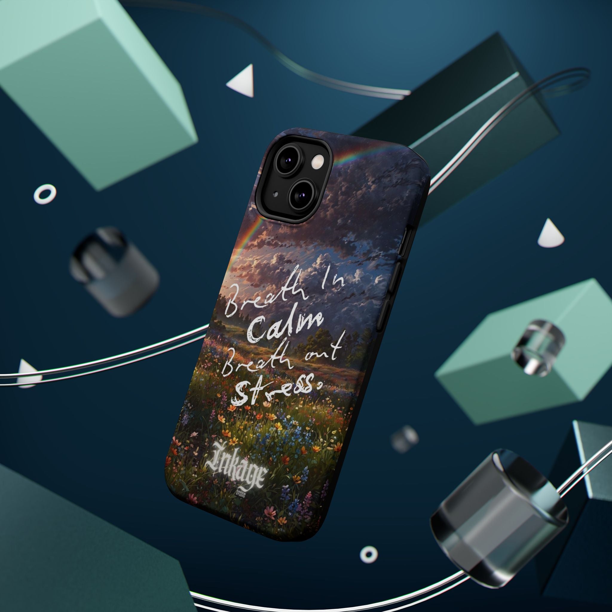 "Breath in Calm Breath out Stress" Magnetic Phone Cases (Quote)