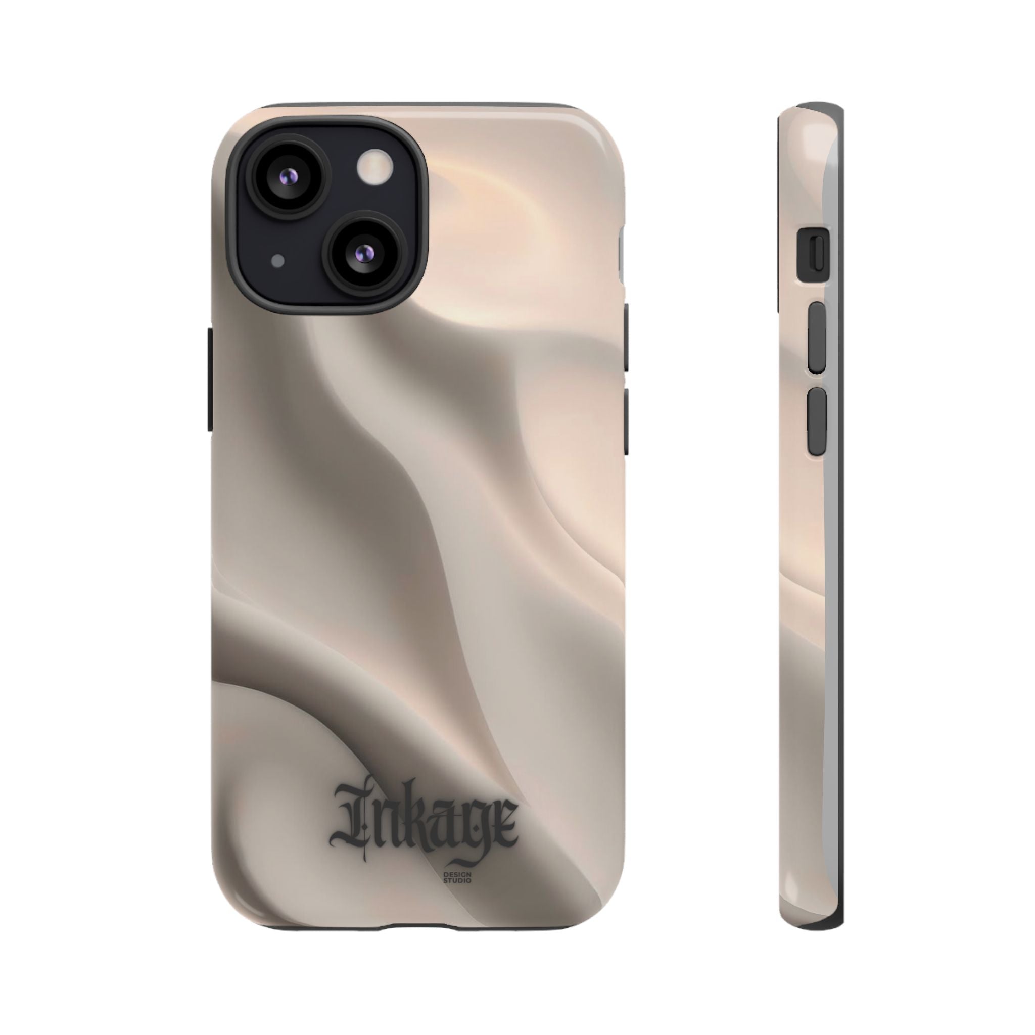 Beige Wavy Flow Tough Phone Case (Minimal)