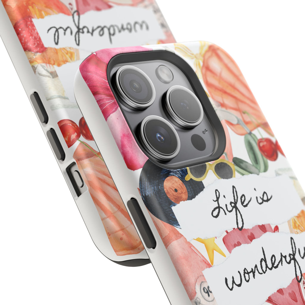 "Life is Wonderful" Quote Magnetic Phone Cases (Quote)