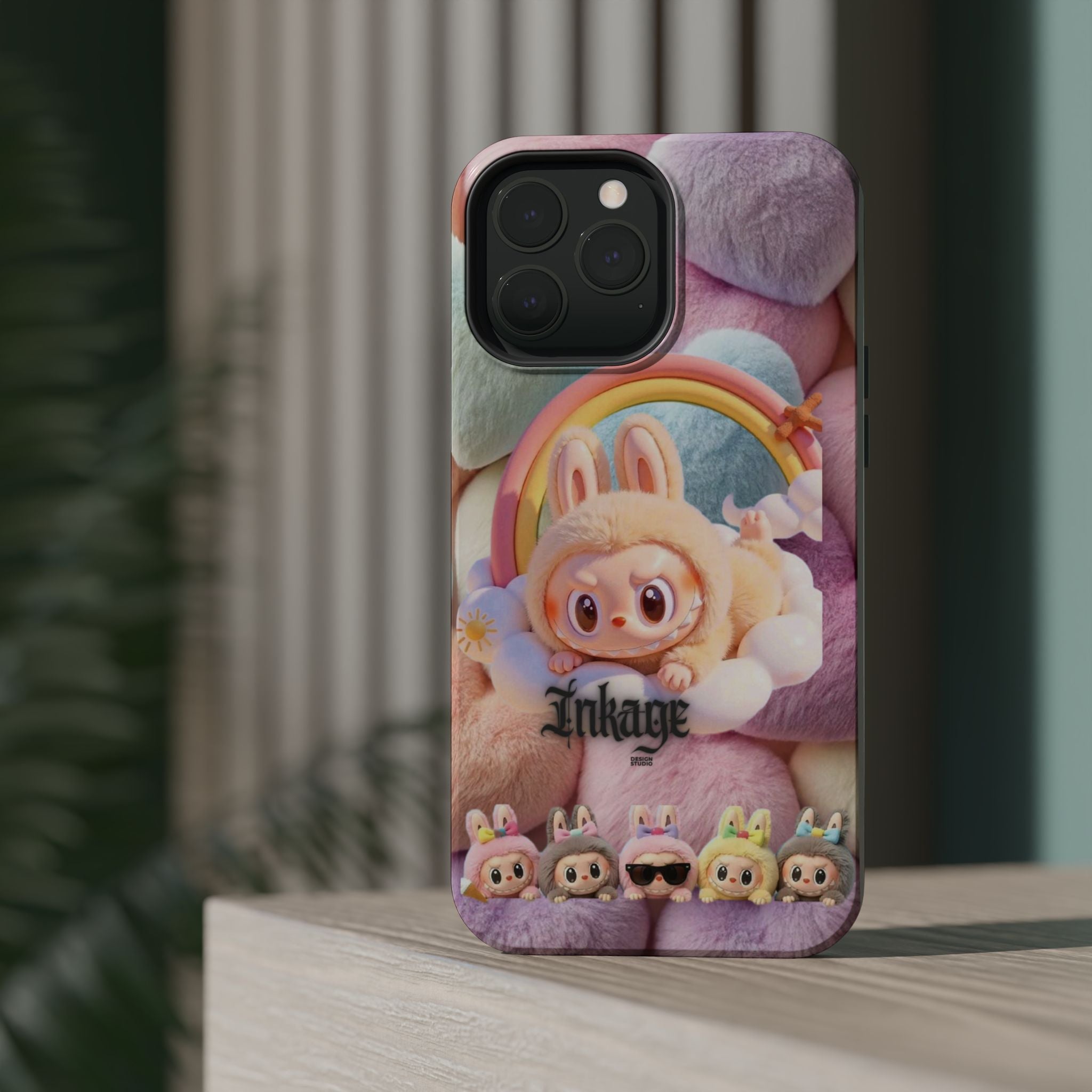 Pastel Rainbow Labubu Magnetic Phone Cases (Animation)