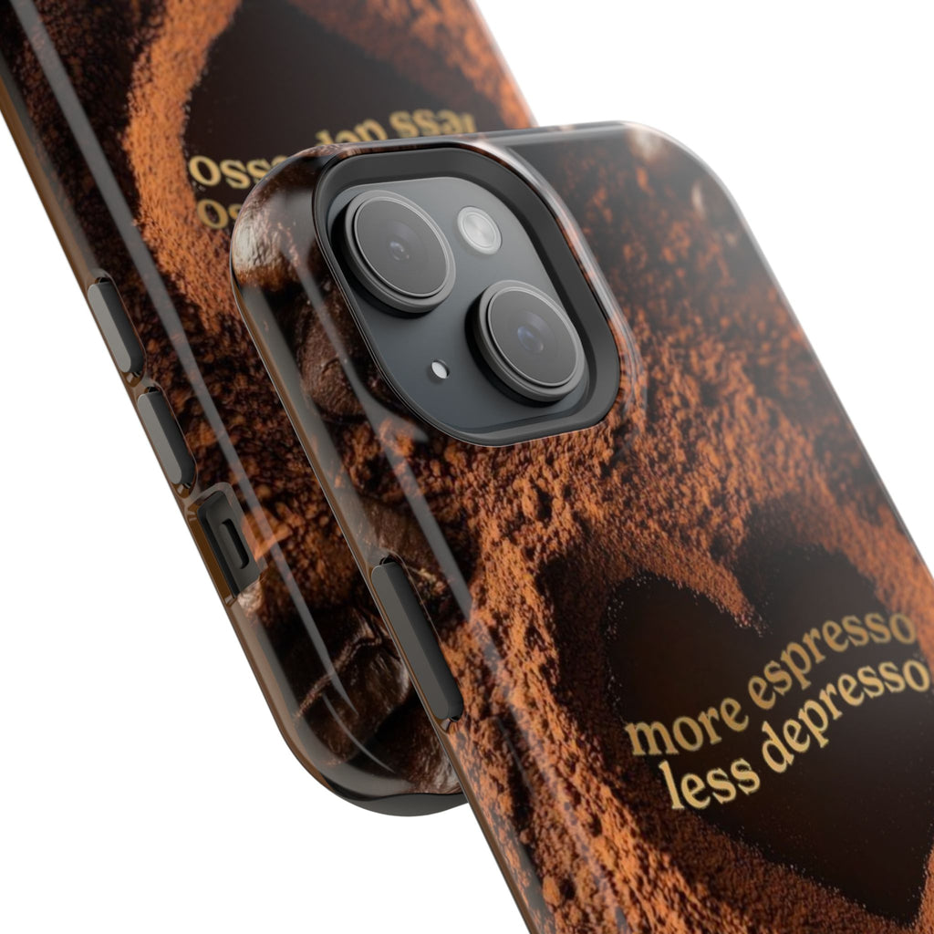 "More Espresso Less Depresso" Quote Magnetic Phone Cases