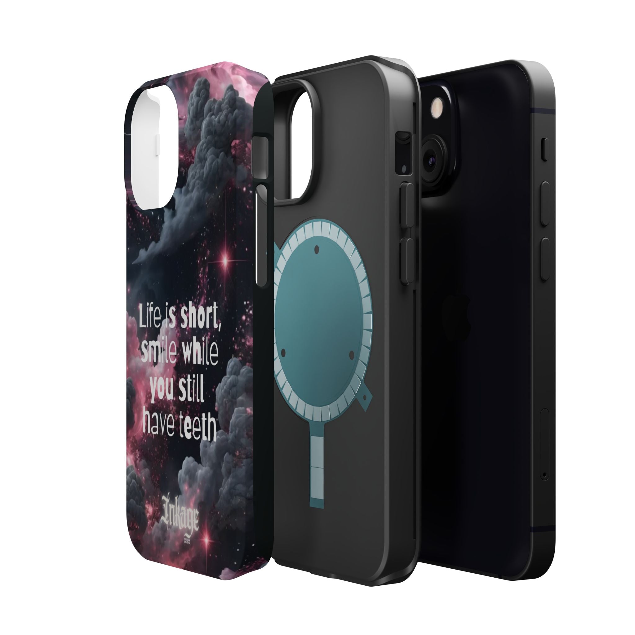 “Life is Short, Smile While You Still Have Teeth” Magnetic Phone Cases (Quote)