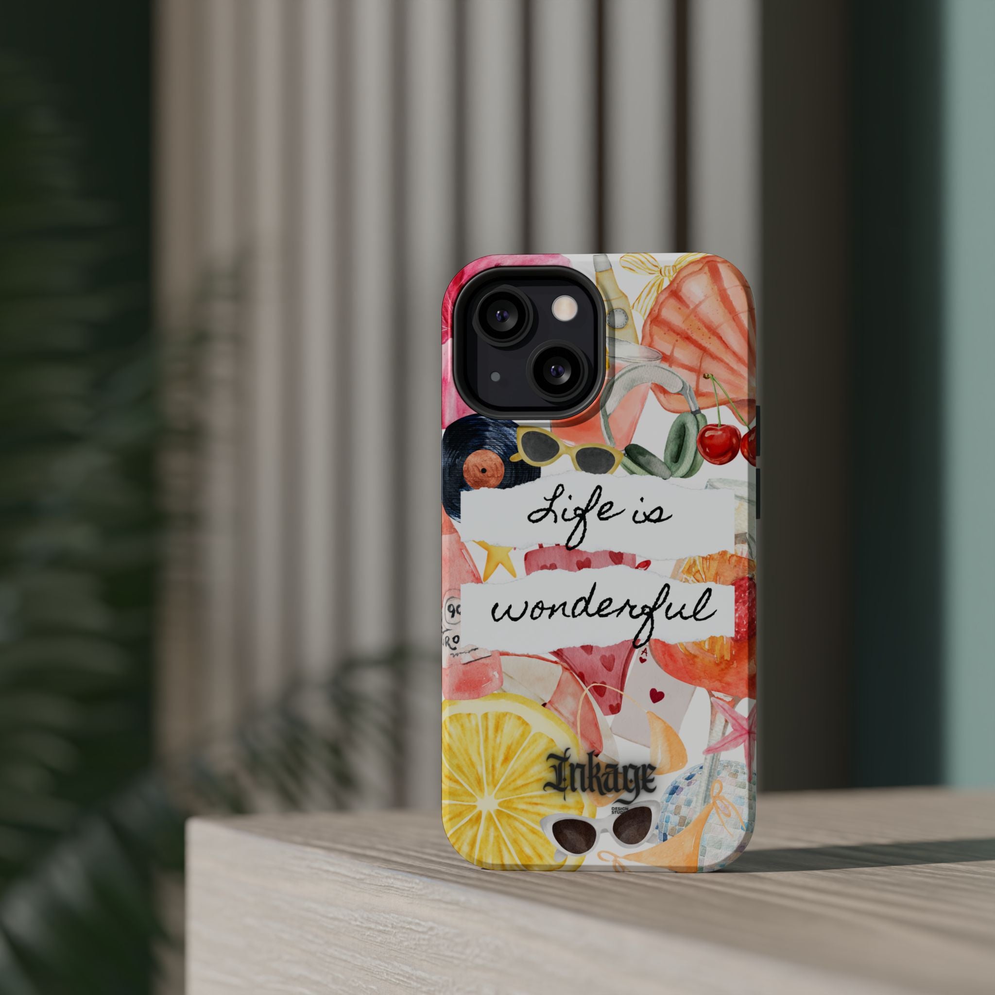"Life is Wonderful" Quote Magnetic Phone Cases (Quote)