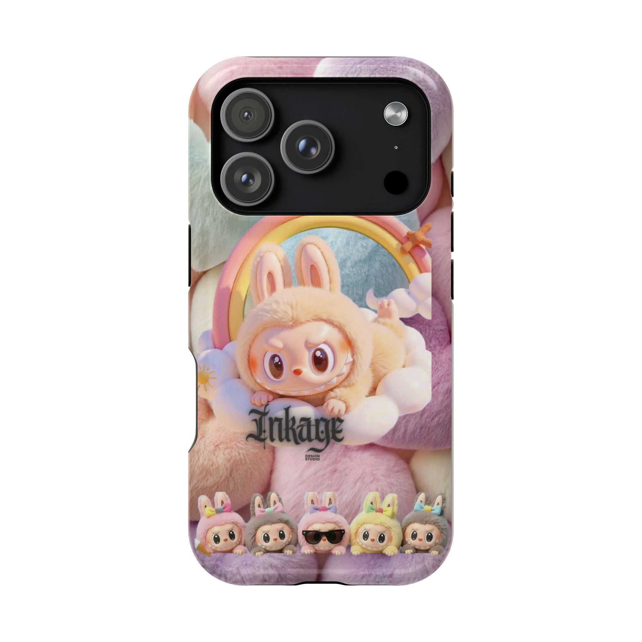 Pastel Rainbow Labubu Magnetic Phone Cases (Animation)