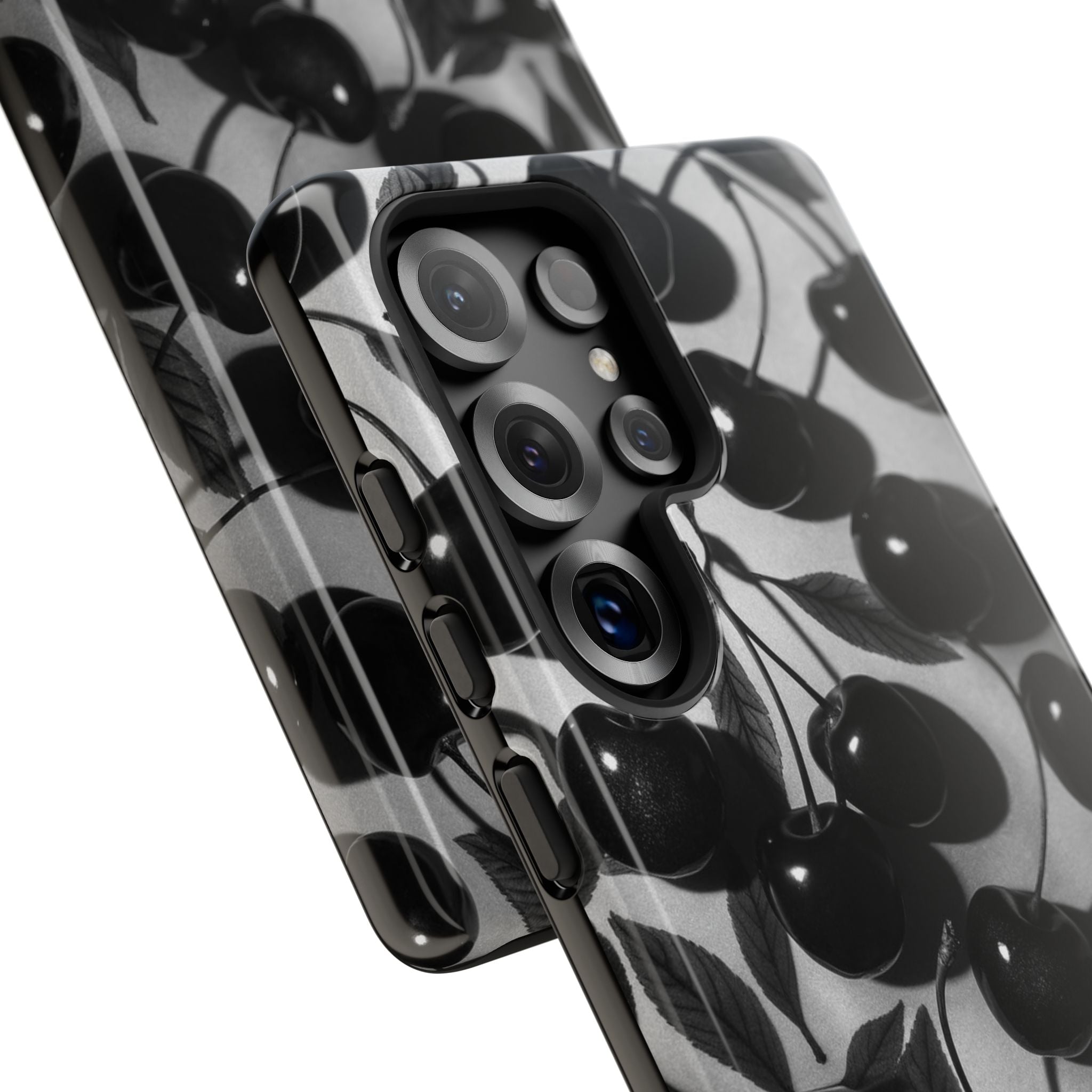 Black Cherry Print Tough Phone Cases (Minimal)