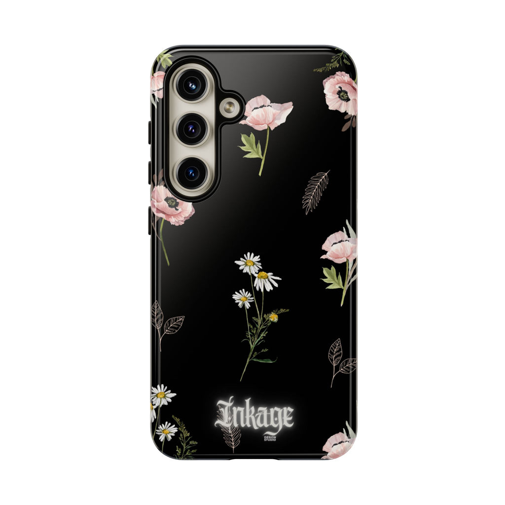 Elegant Black Florals Tough Phone Cases (Minimal)
