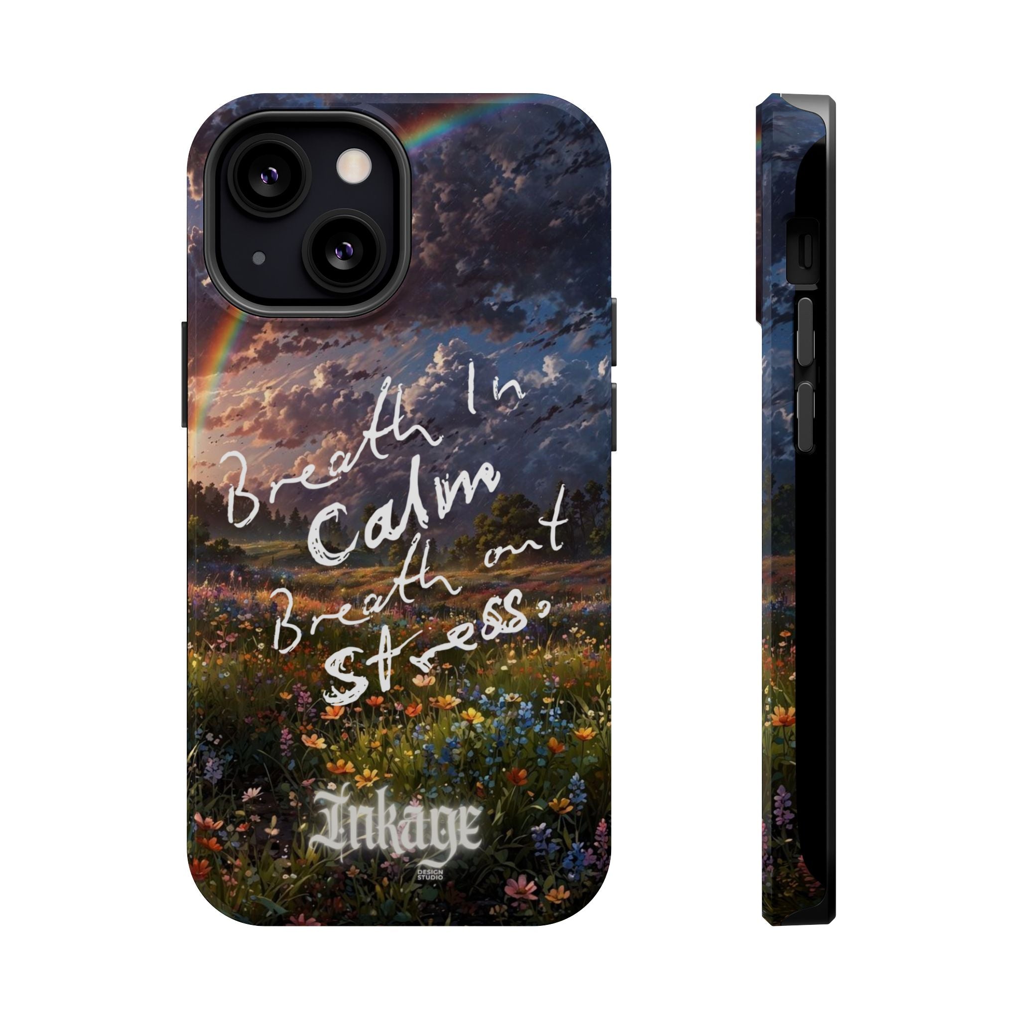 "Breath in Calm Breath out Stress" Magnetic Phone Cases (Quote)