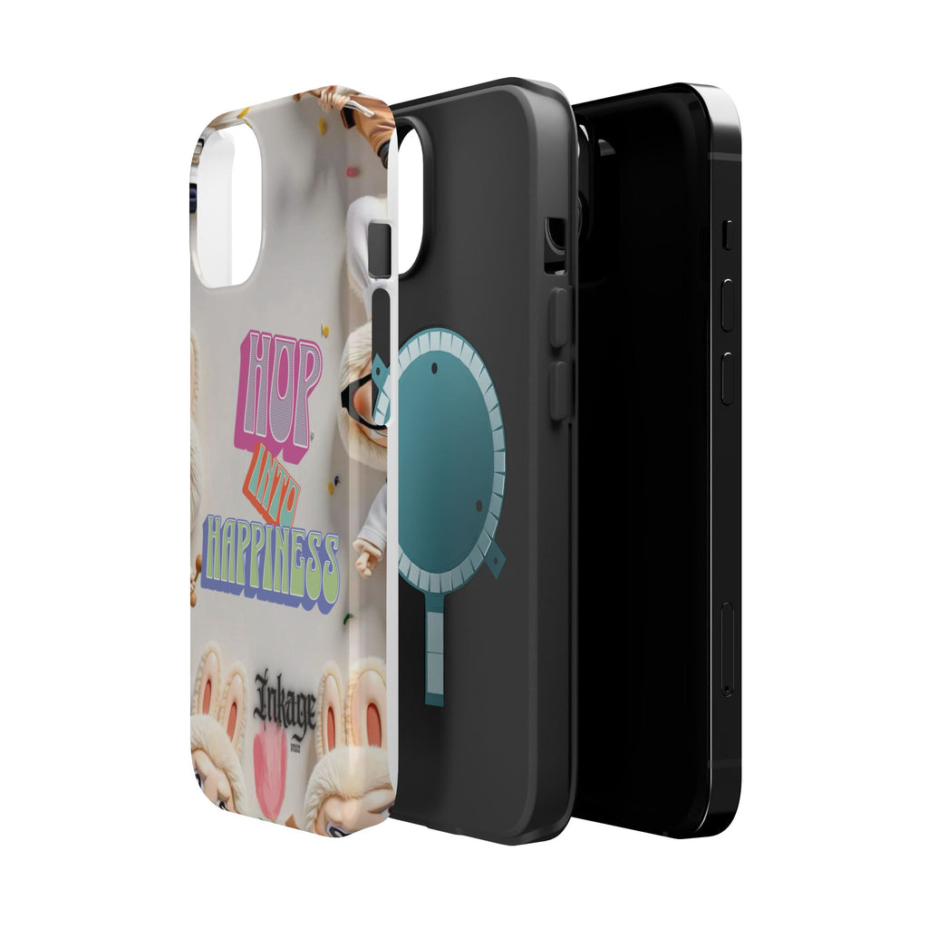 "Hop Into Happiness" Quote Magnetic Phone Case (Animation)