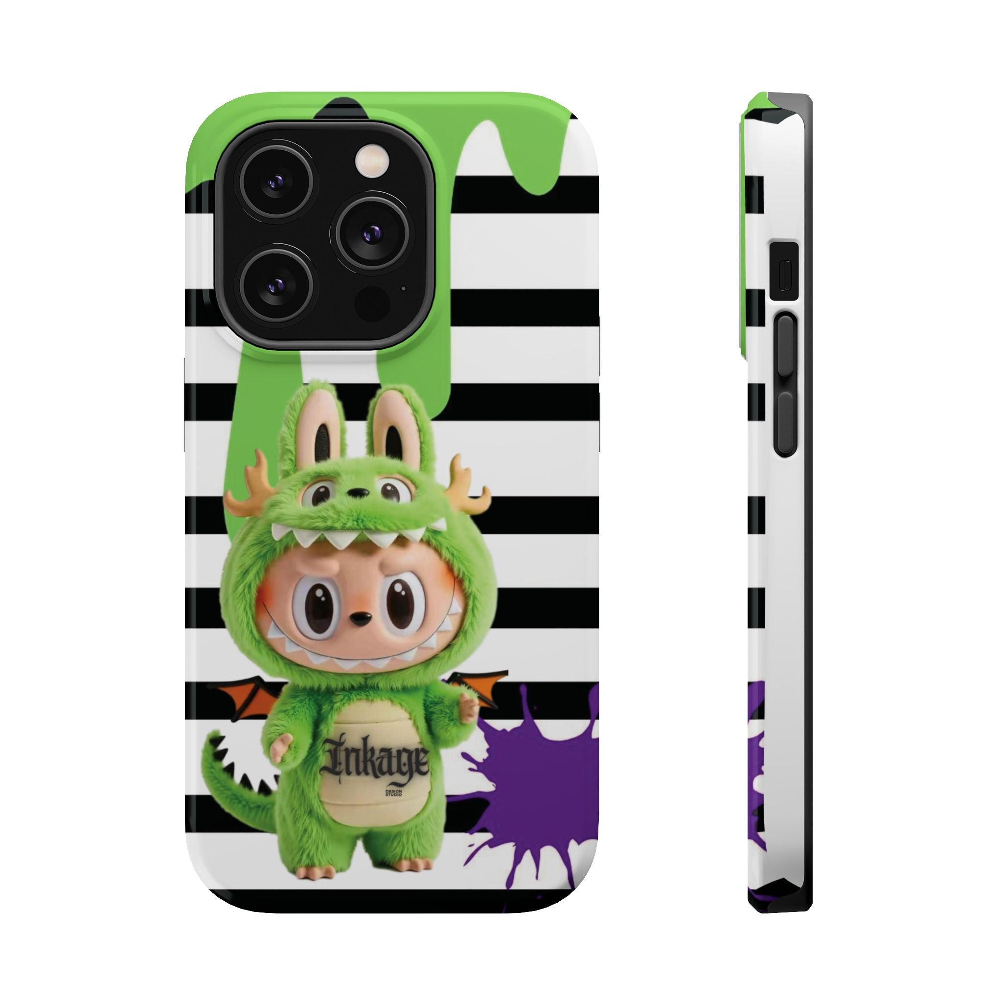 Greenie Labubu Spooky Magnetic Phone Case (Animation)