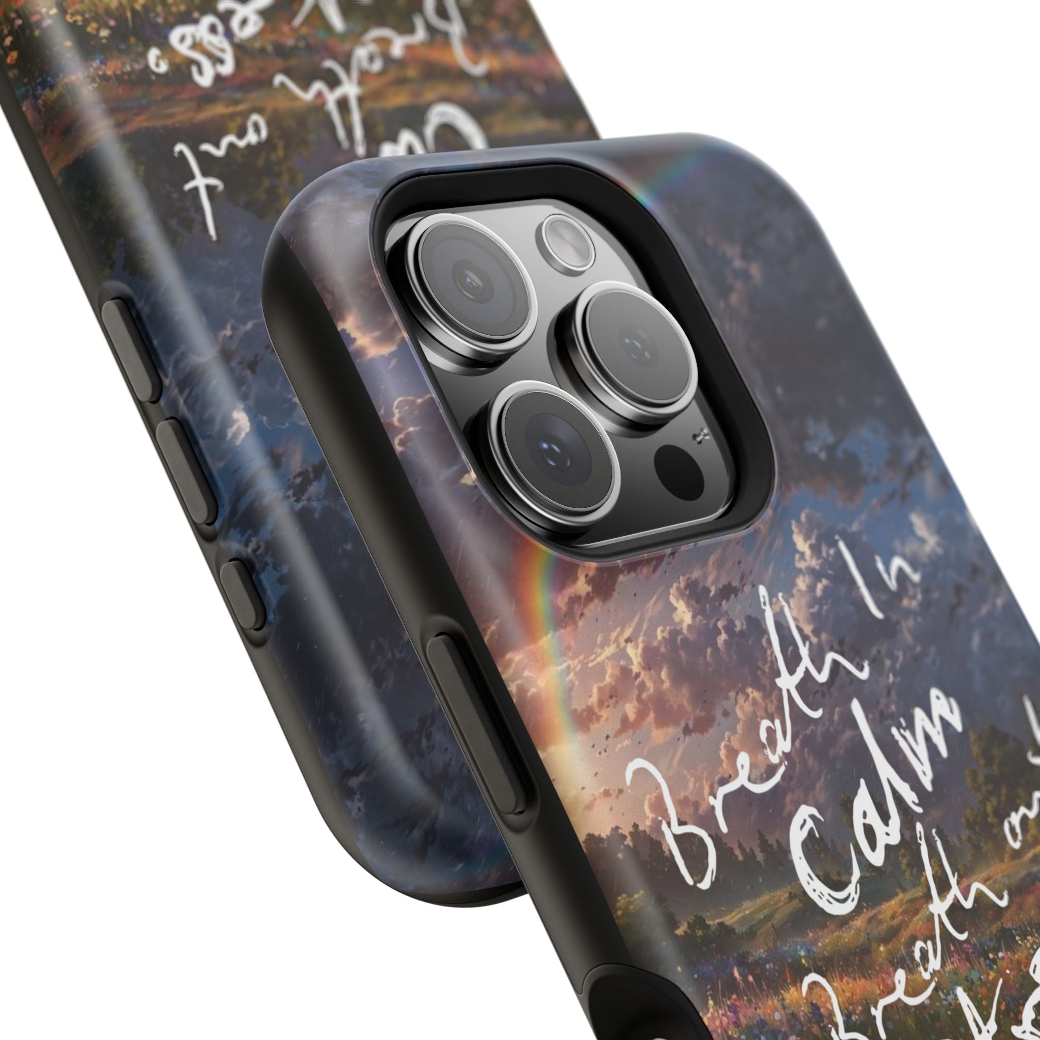 "Breath in Calm Breath out Stress" Magnetic Phone Cases (Quote)