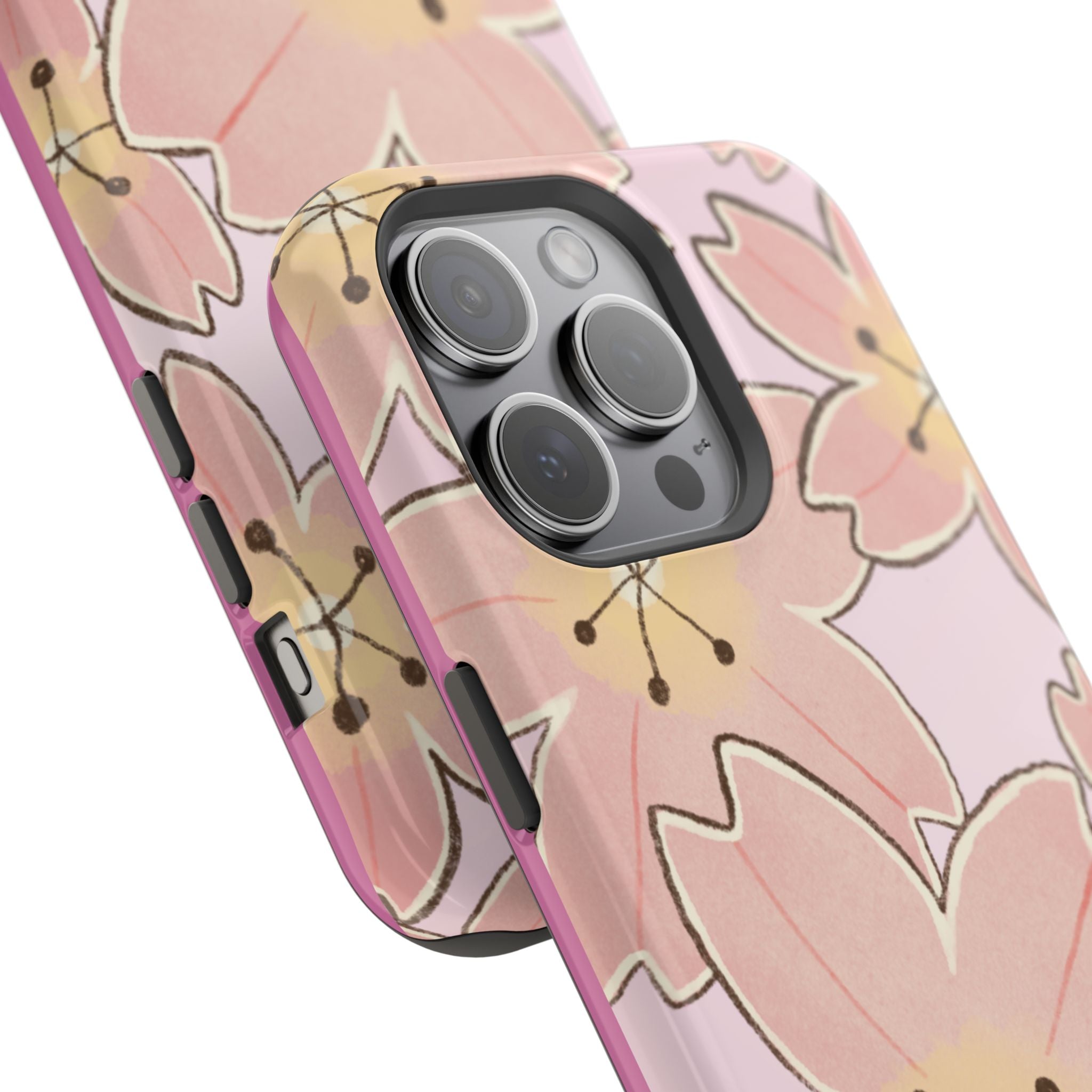 Charming Floral Magnetic Phone Case (Minimal)