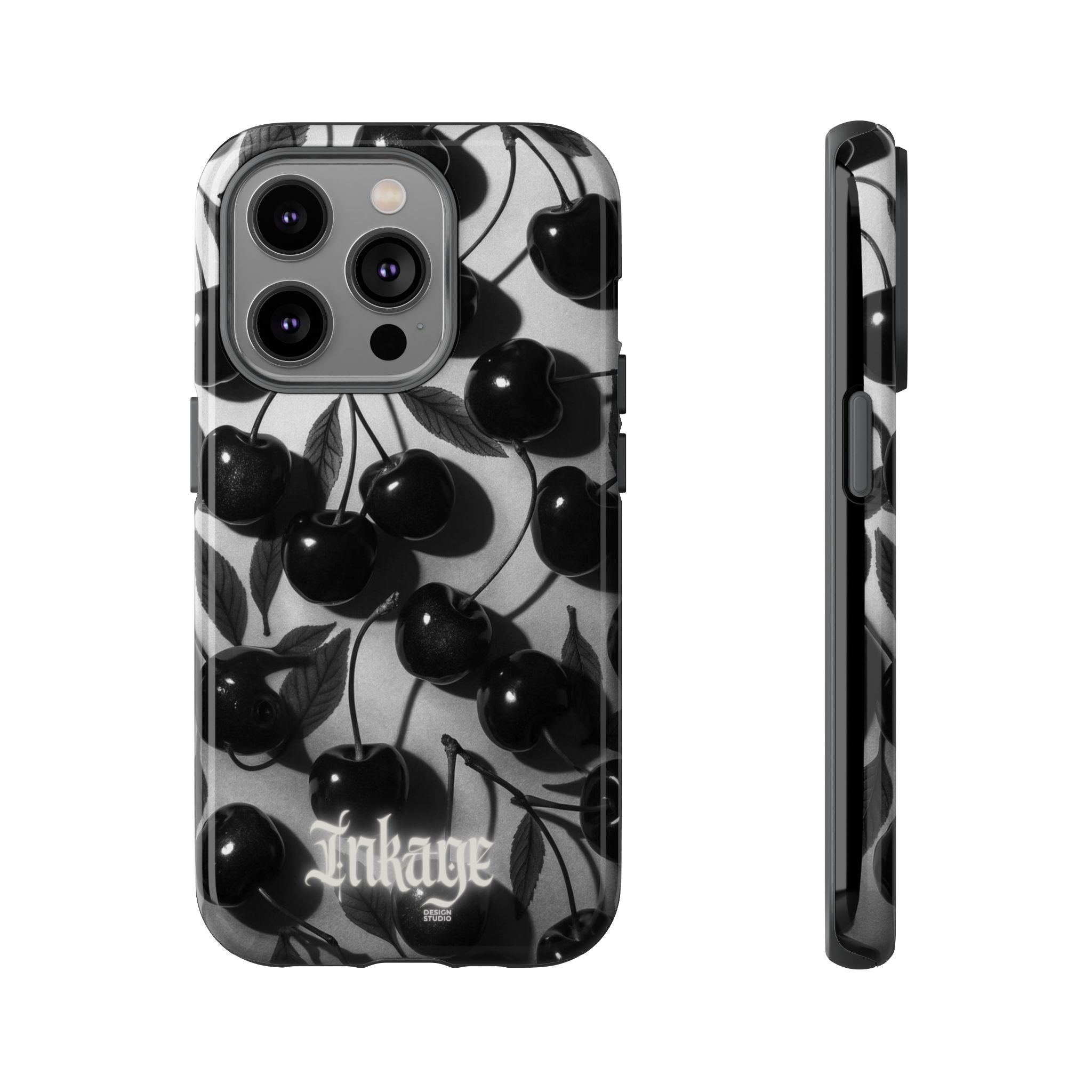 Black Cherry Print Tough Phone Cases (Minimal)