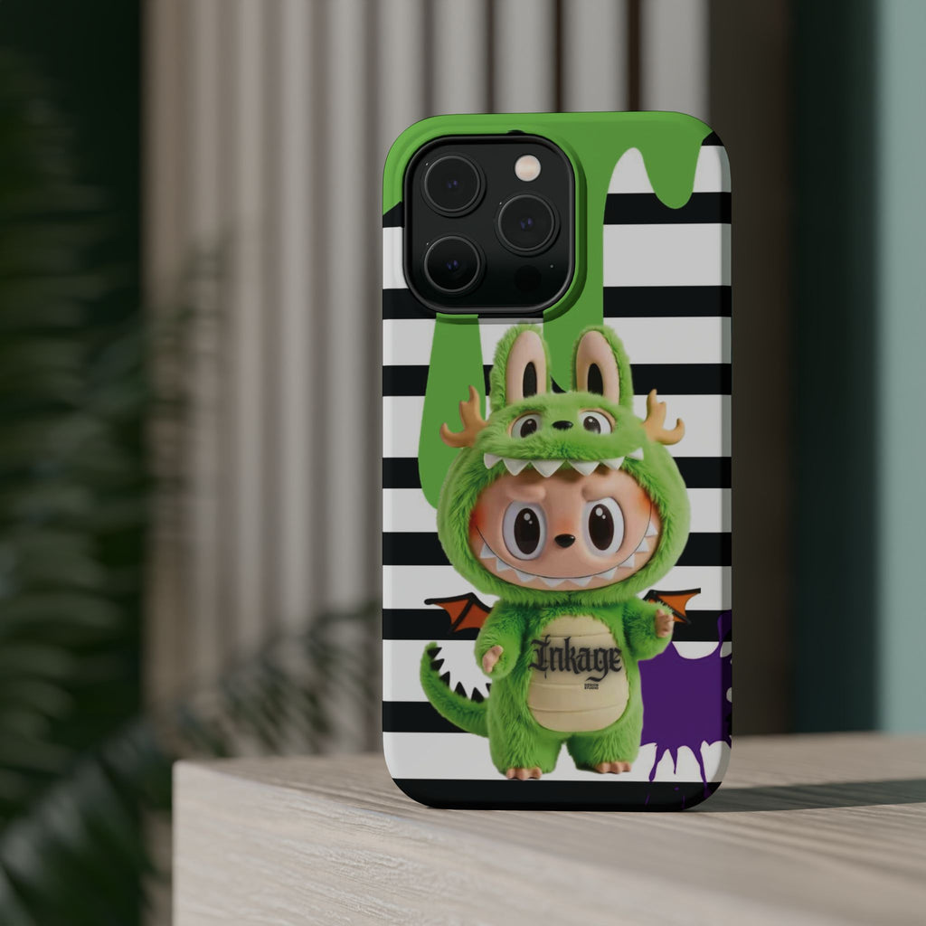 Greenie Labubu Spooky Magnetic Phone Case (Animation)