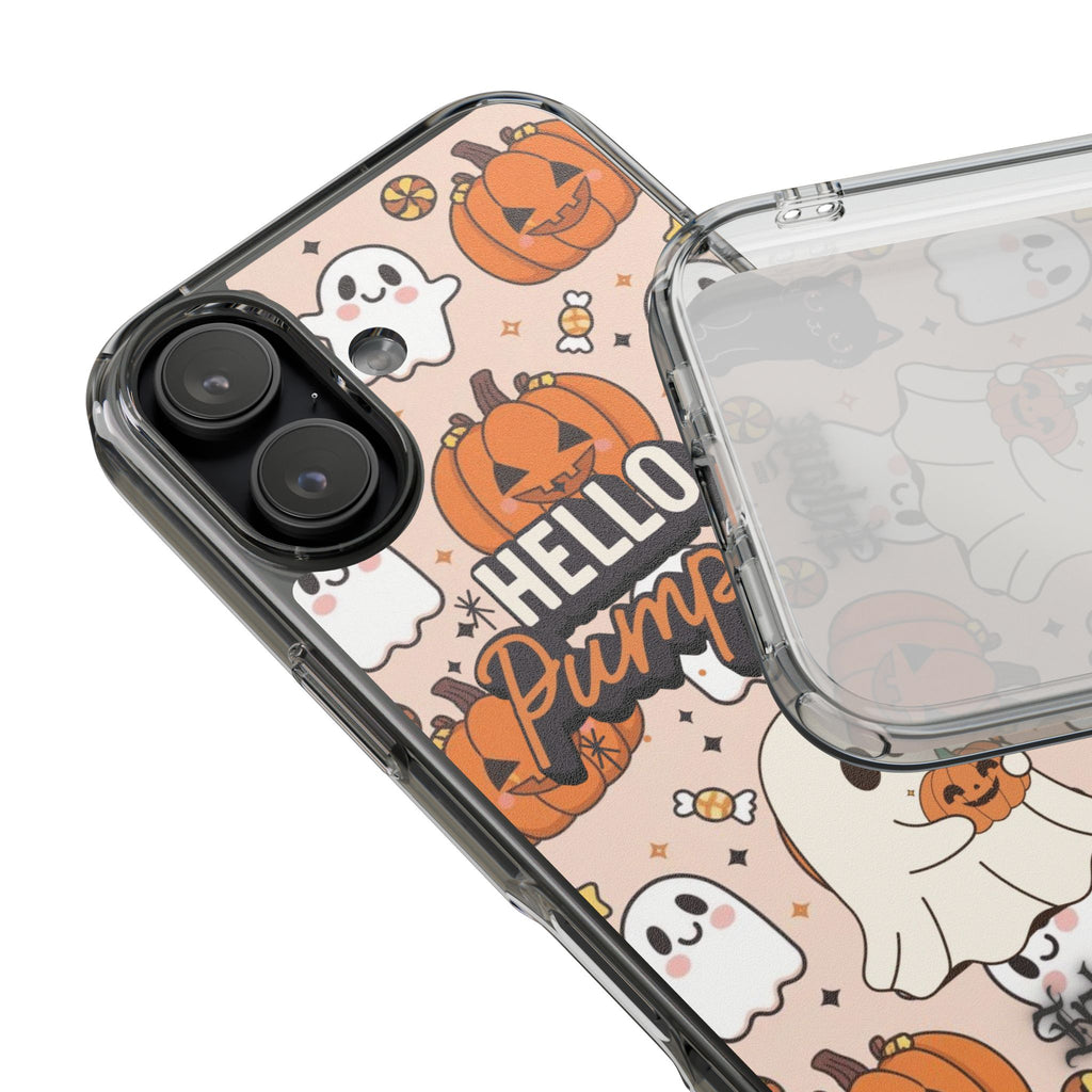 Cute Pumpkin Ghost Clear Impact Phone Case (Season)