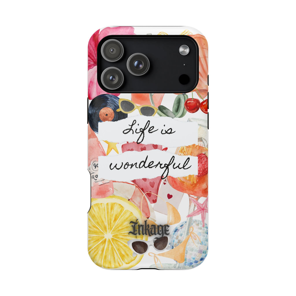 "Life is Wonderful" Quote Magnetic Phone Cases (Quote)