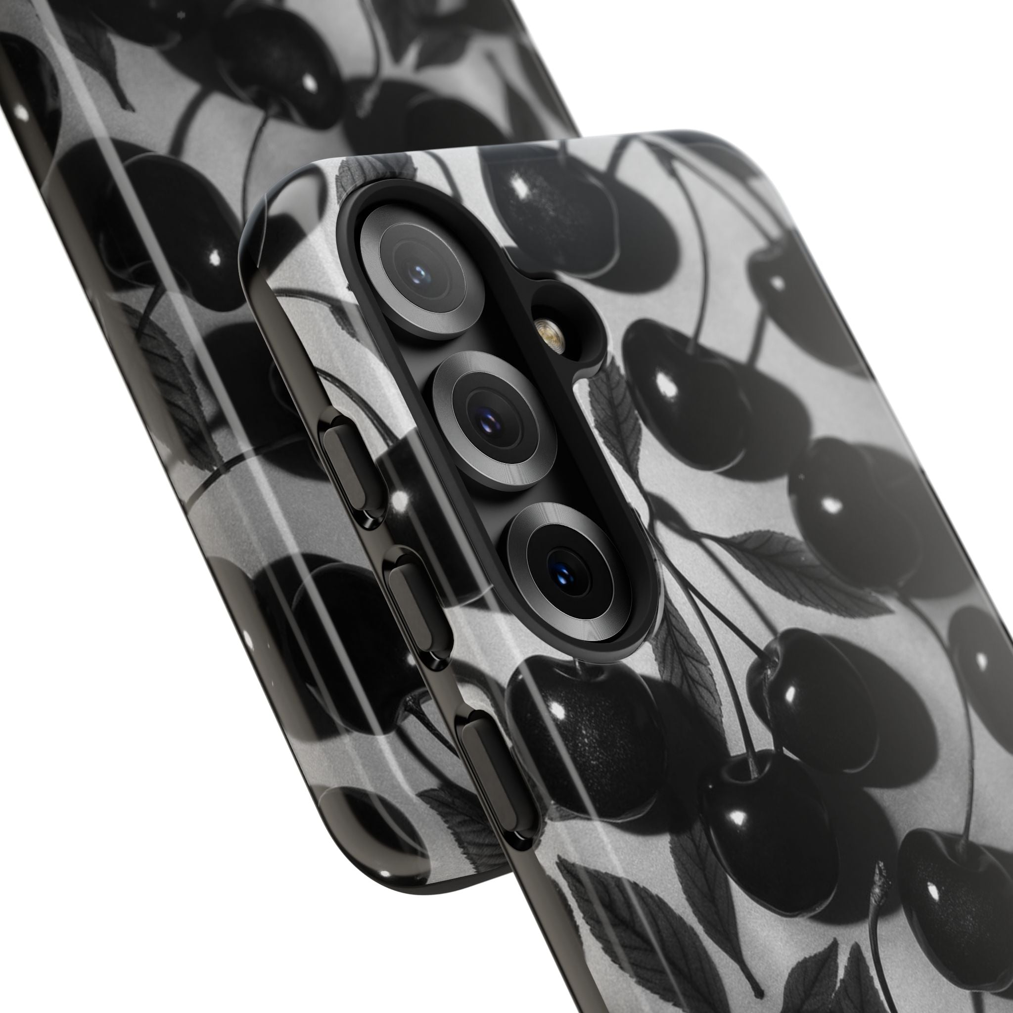 Black Cherry Print Tough Phone Cases (Minimal)