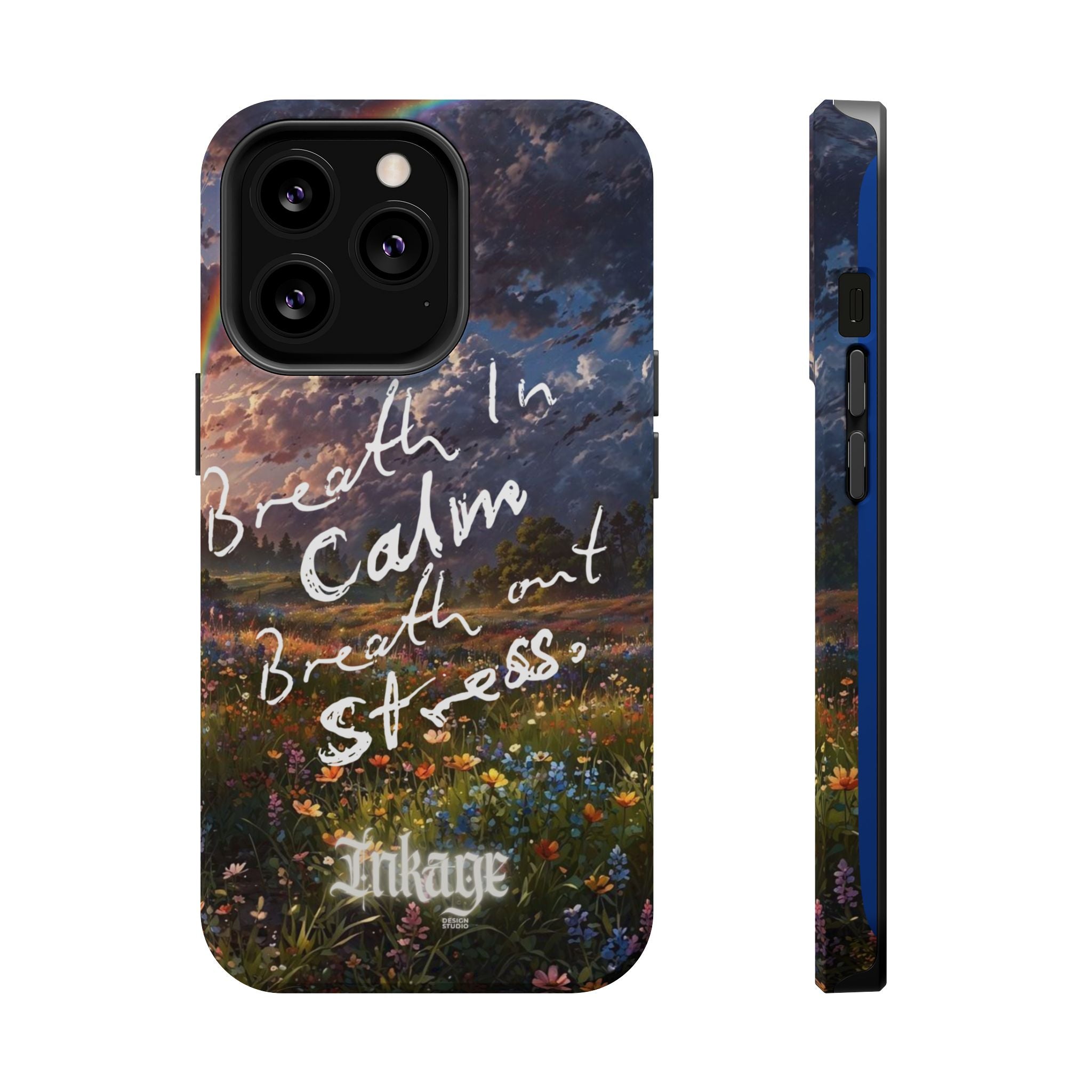 "Breath in Calm Breath out Stress" Quote Magnetic Phone Cases