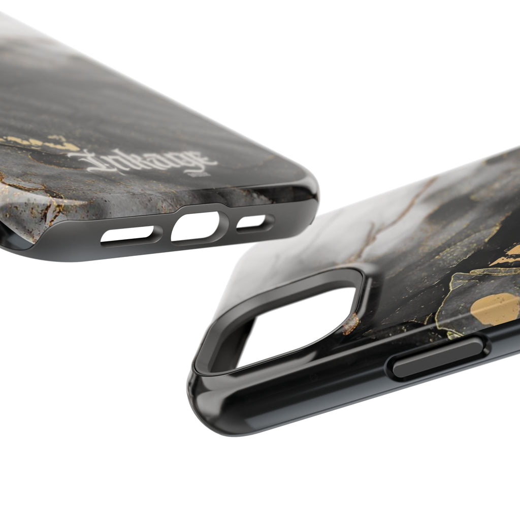 White Noir Marble Gold Foil Magnetic Phone Cases (Minimal)