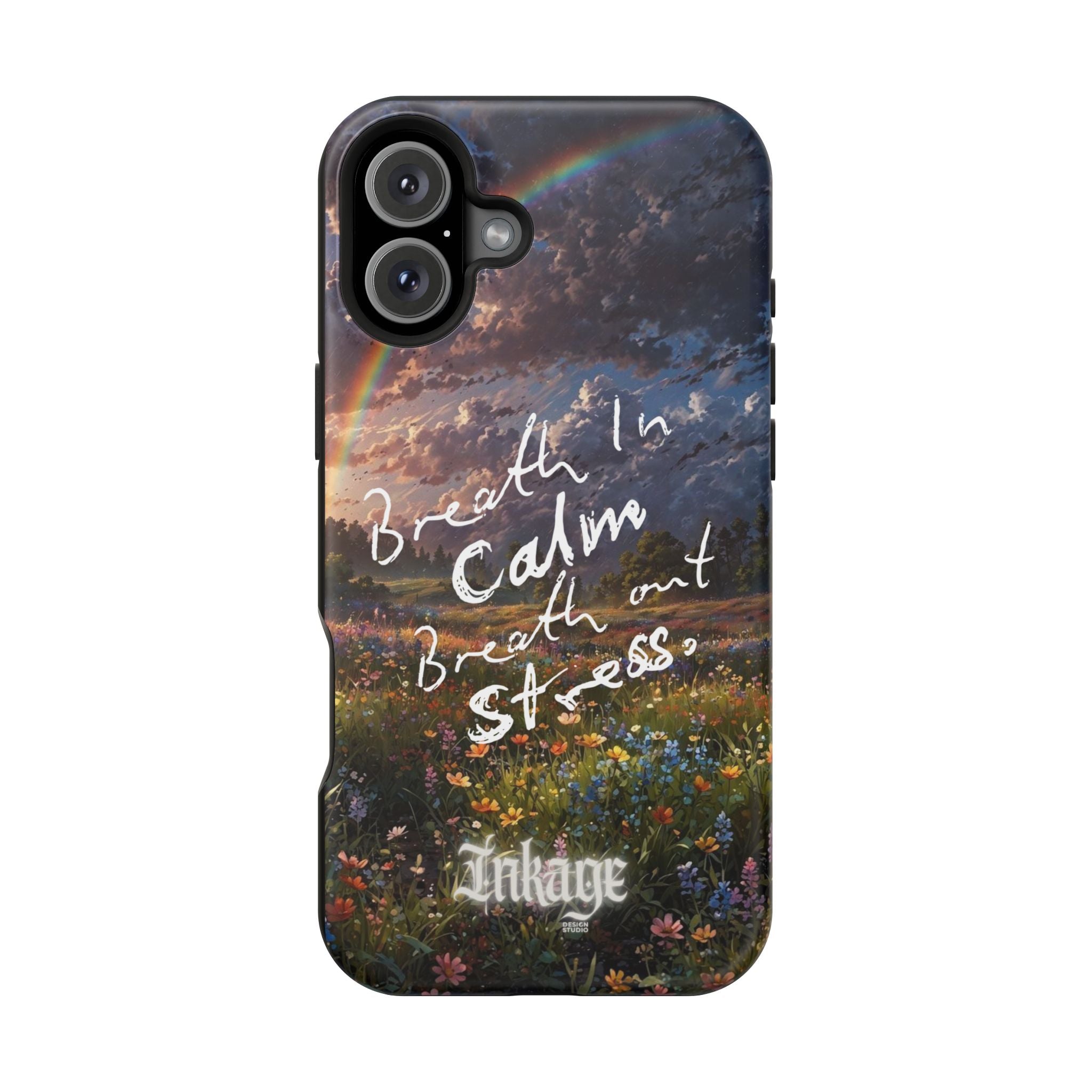 "Breath in Calm Breath out Stress" Magnetic Phone Cases (Quote)