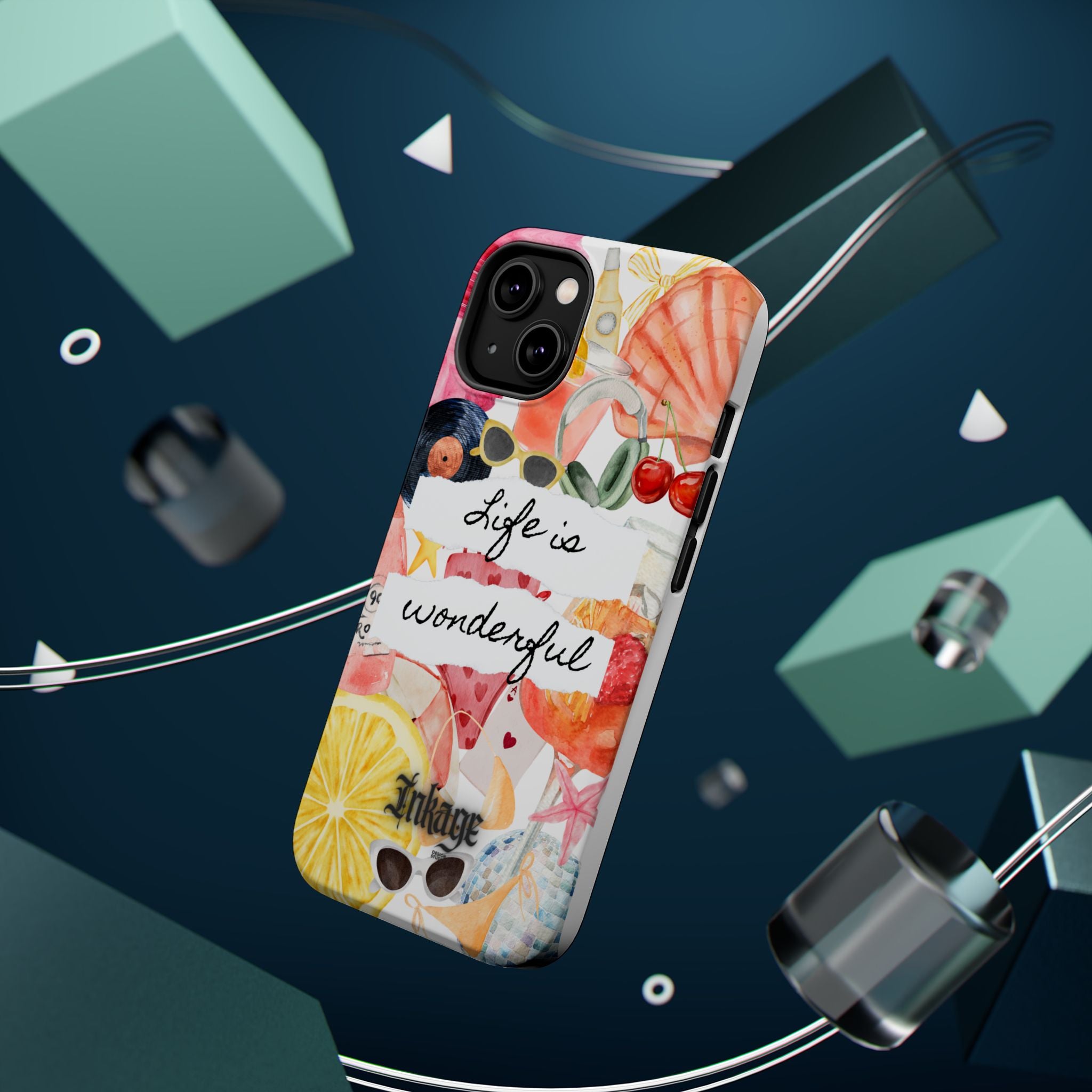 "Life is Wonderful" Quote Magnetic Phone Cases (Quote)