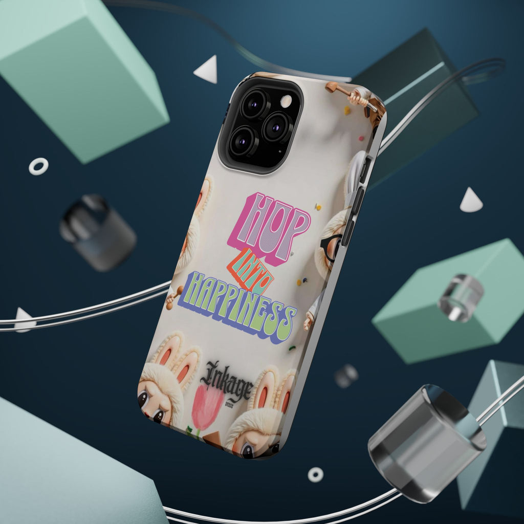 "Hop Into Happiness" Quote Magnetic Phone Case (Animation)