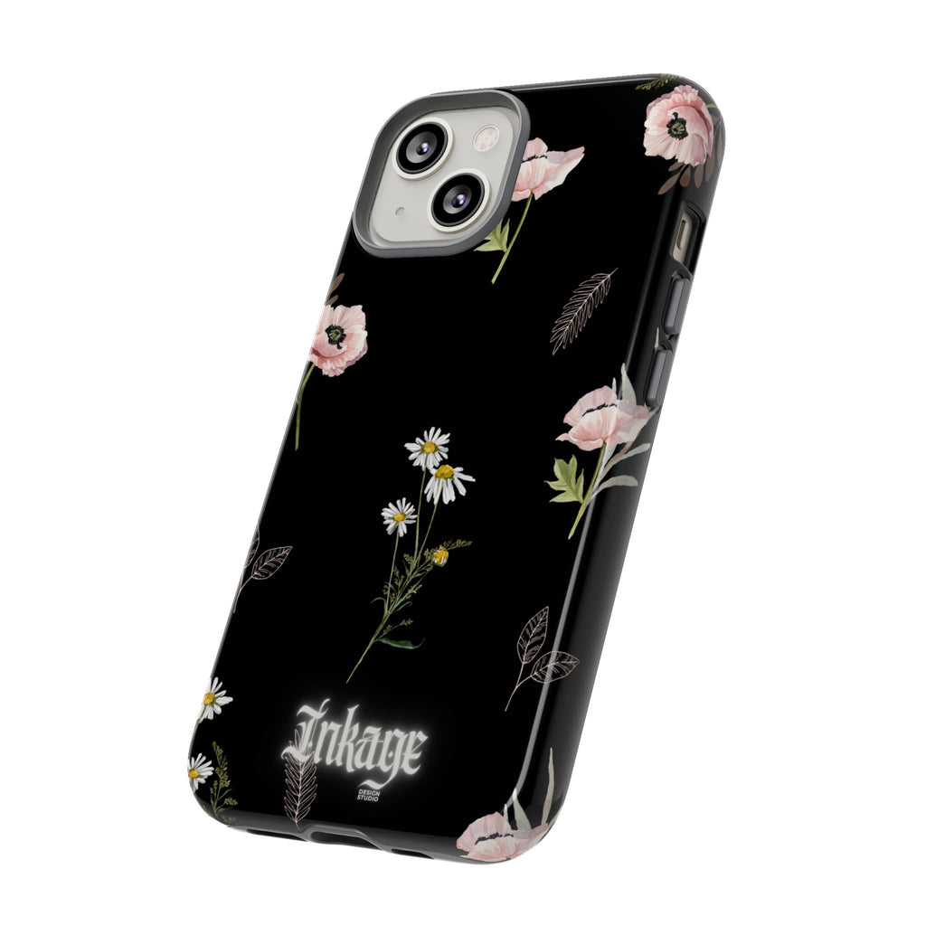 Elegant Black Florals Tough Phone Cases (Minimal)