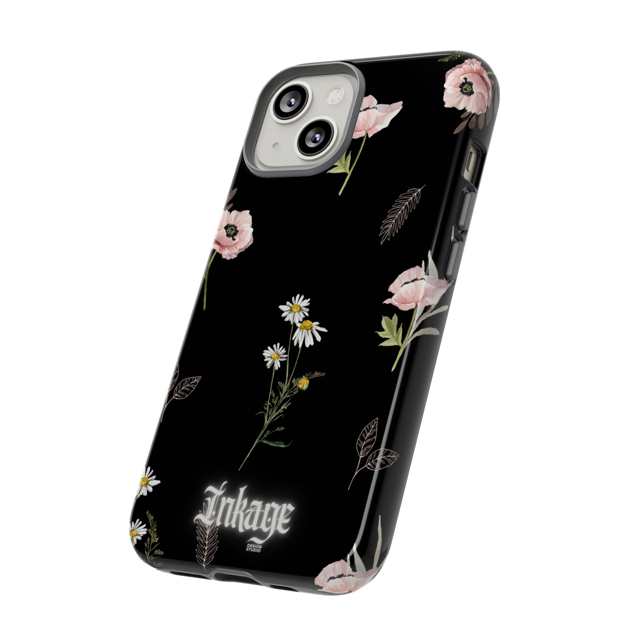 Elegant Black Florals Tough Phone Cases (Minimal)