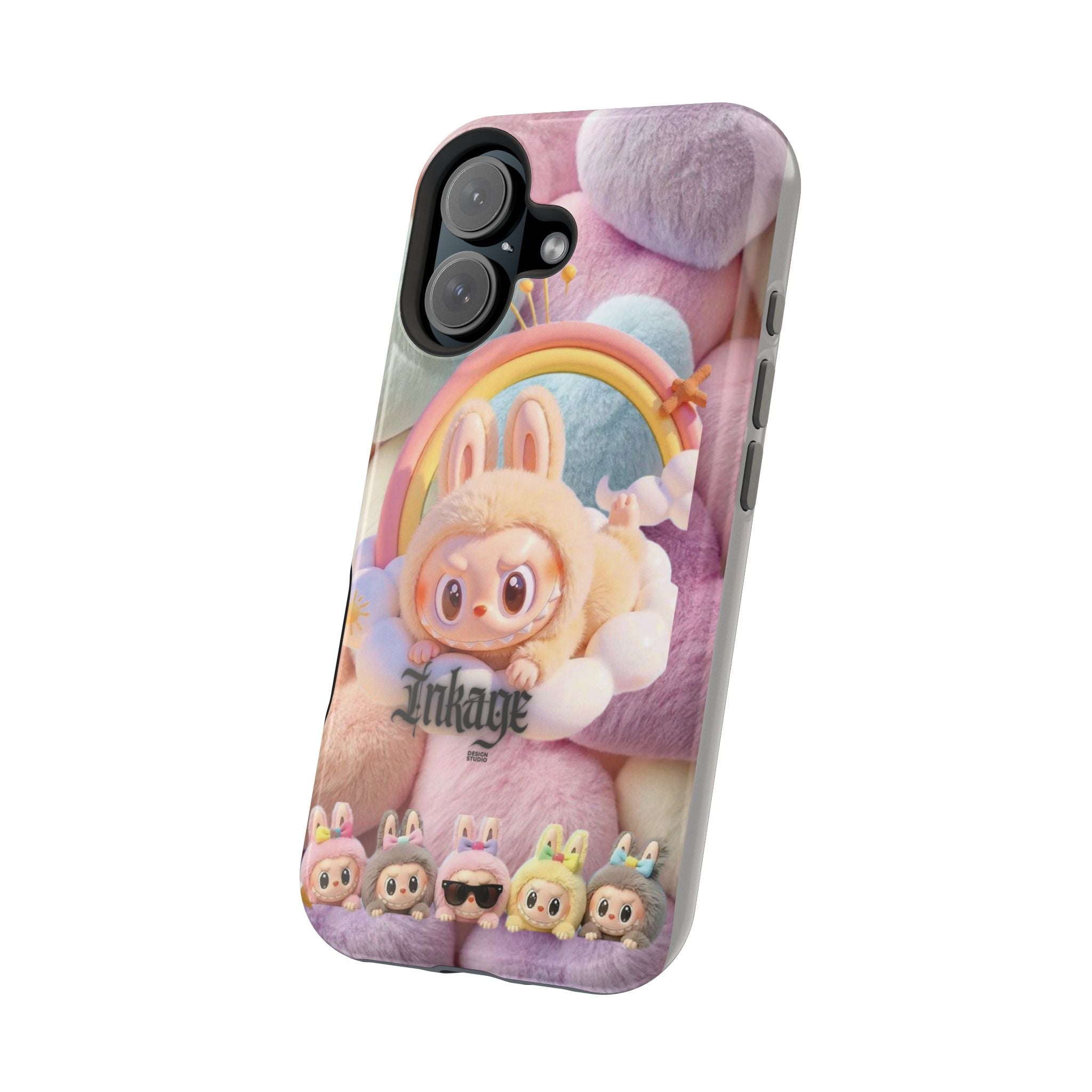 Pastel Rainbow Labubu Magnetic Phone Cases (Animation)