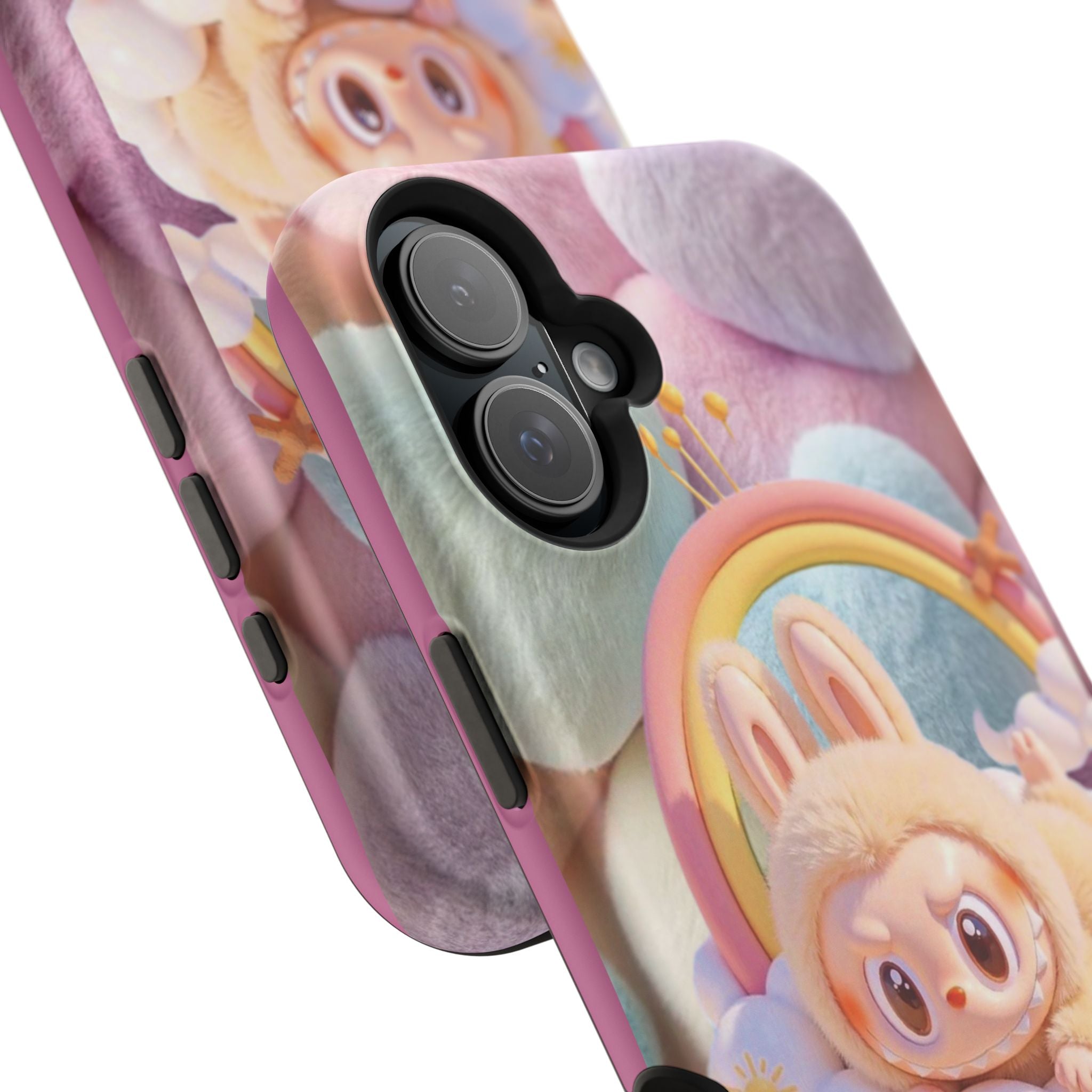 Pastel Rainbow Labubu Magnetic Phone Cases(Animation)