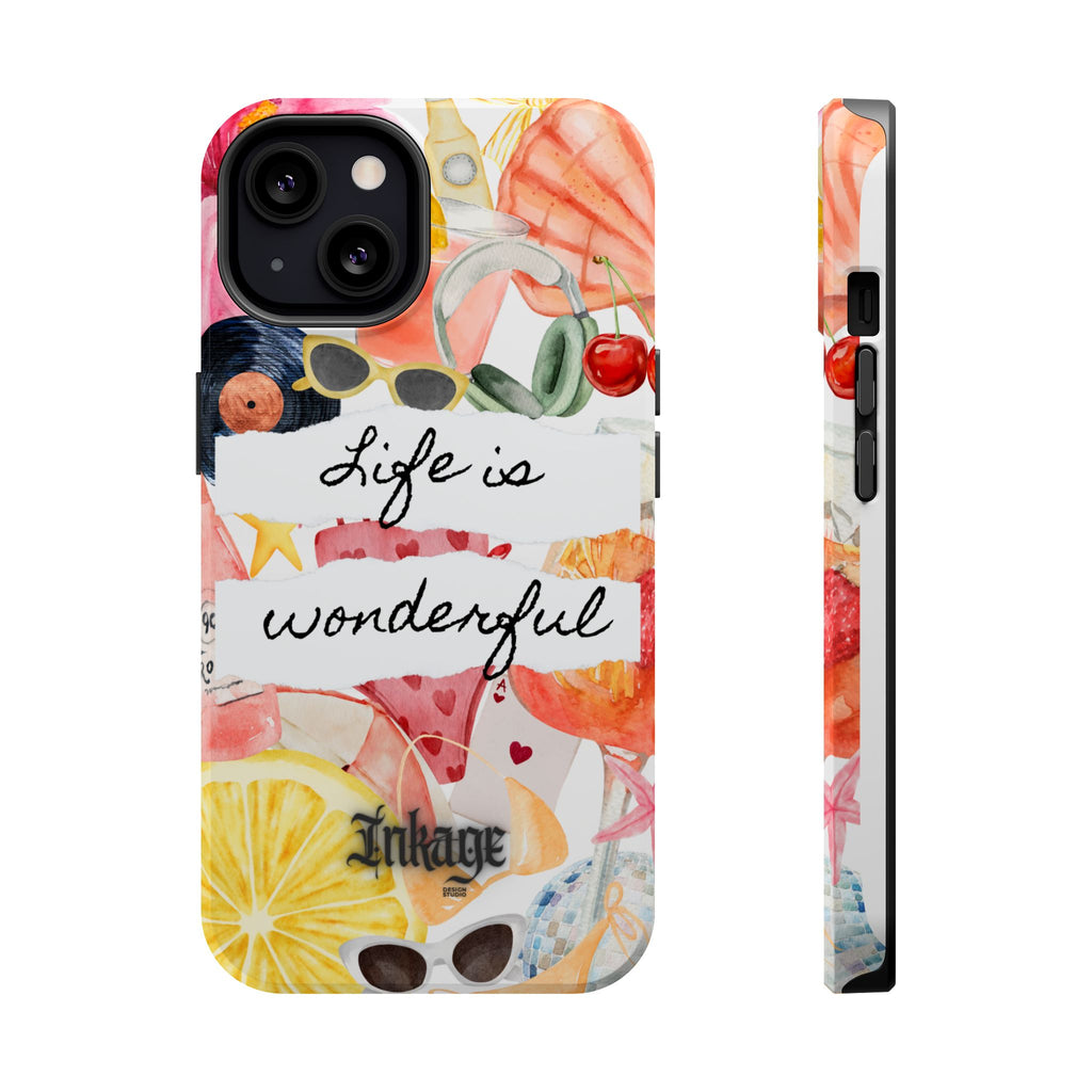 "Life is Wonderful" Quote Magnetic Phone Cases