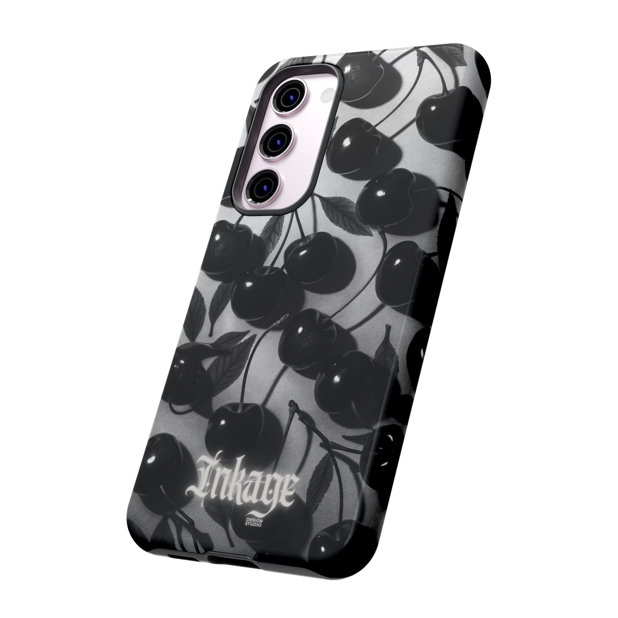 Black Cherry Print Tough Phone Cases (Minimal)
