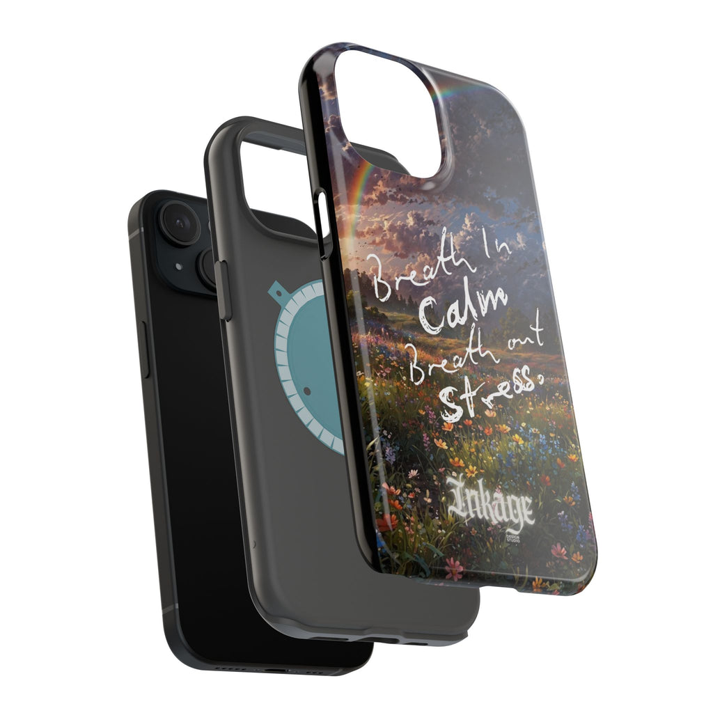 "Breath in Calm Breath out Stress" Magnetic Phone Cases (Quote)