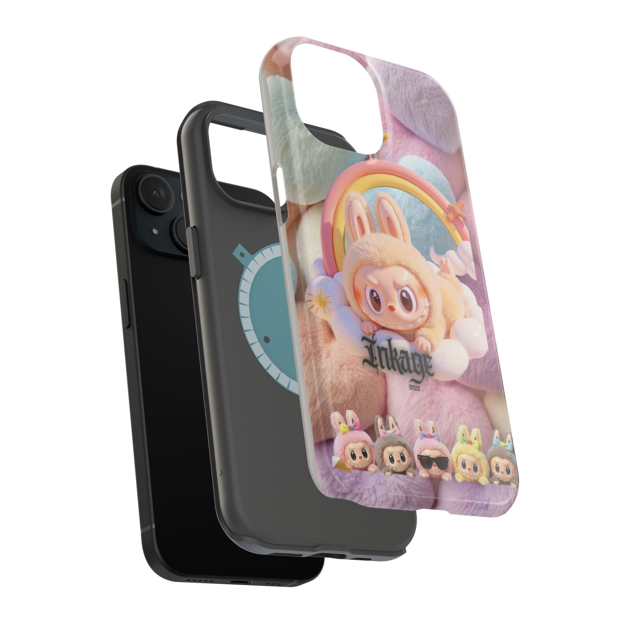 Pastel Rainbow Labubu Magnetic Phone Cases (Animation)