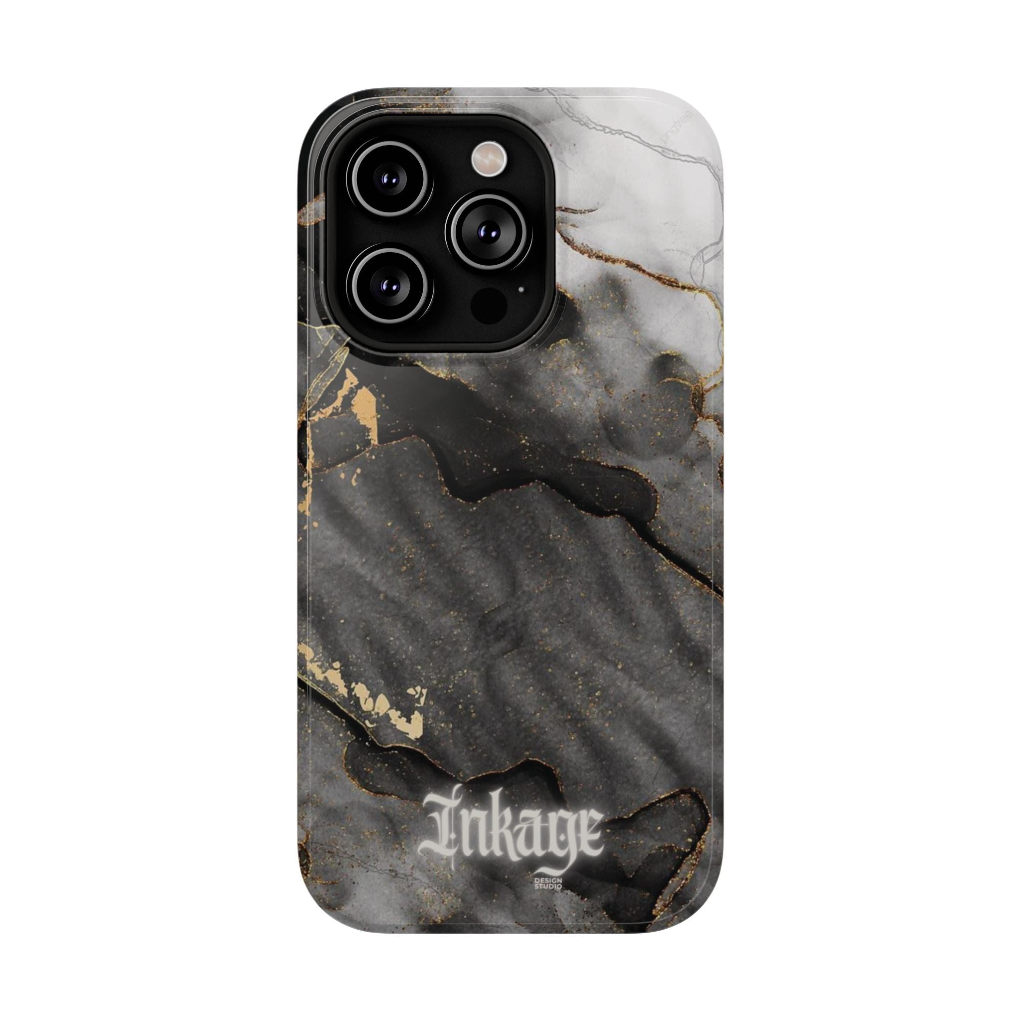 White Noir Marble Gold Foil Magnetic Phone Cases