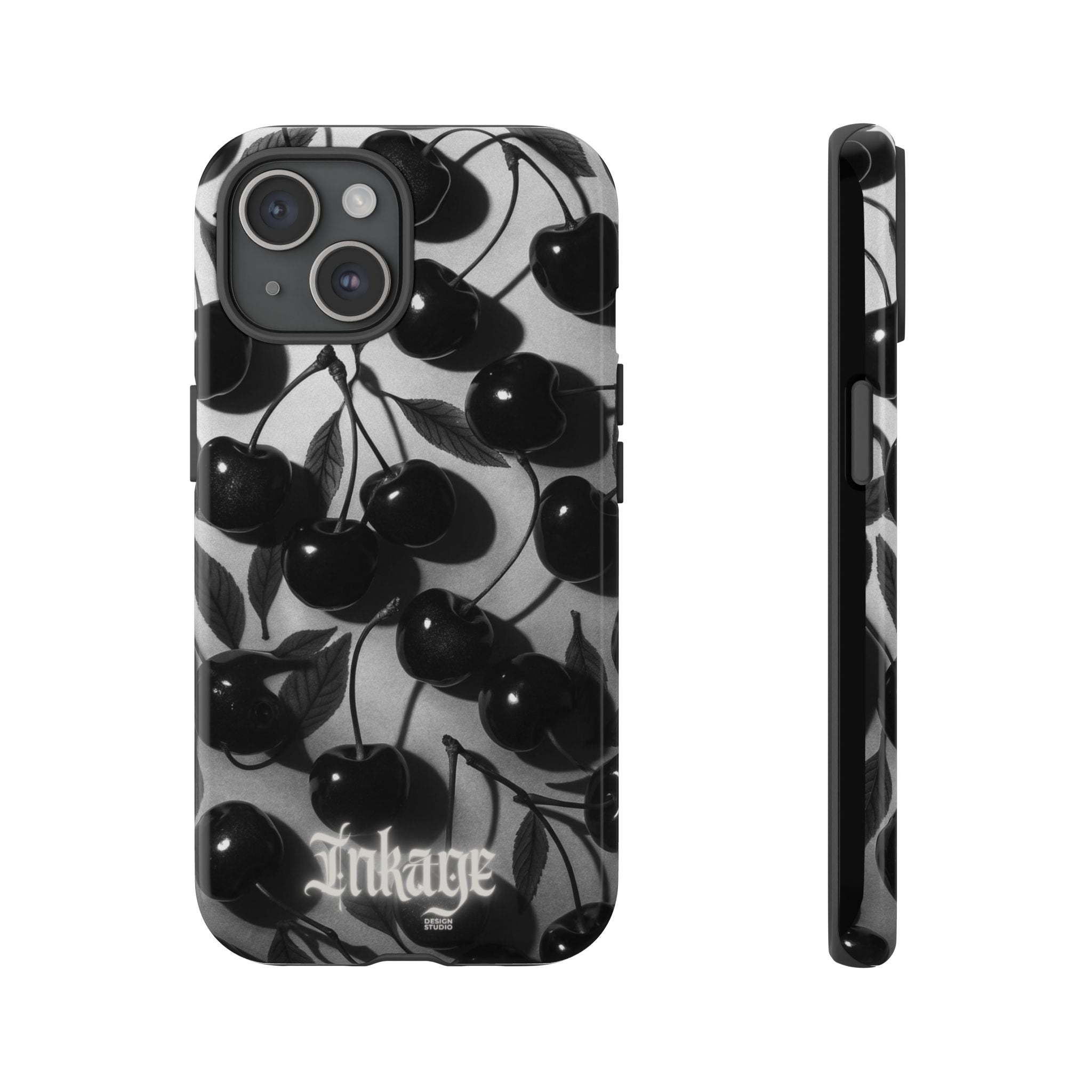 Black Cherry Print Tough Phone Cases (Minimal)