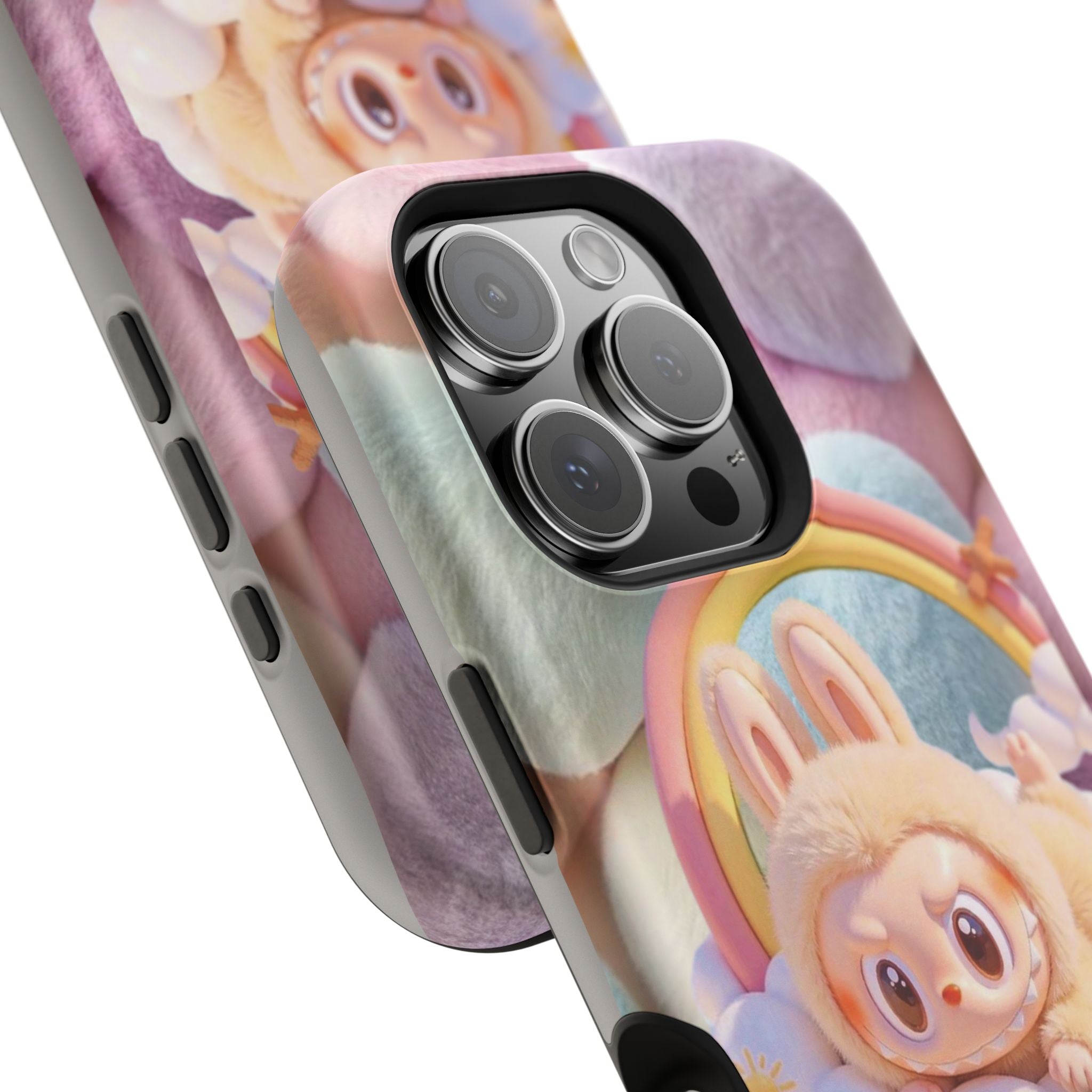 Pastel Rainbow Labubu Magnetic Phone Cases (Animation)