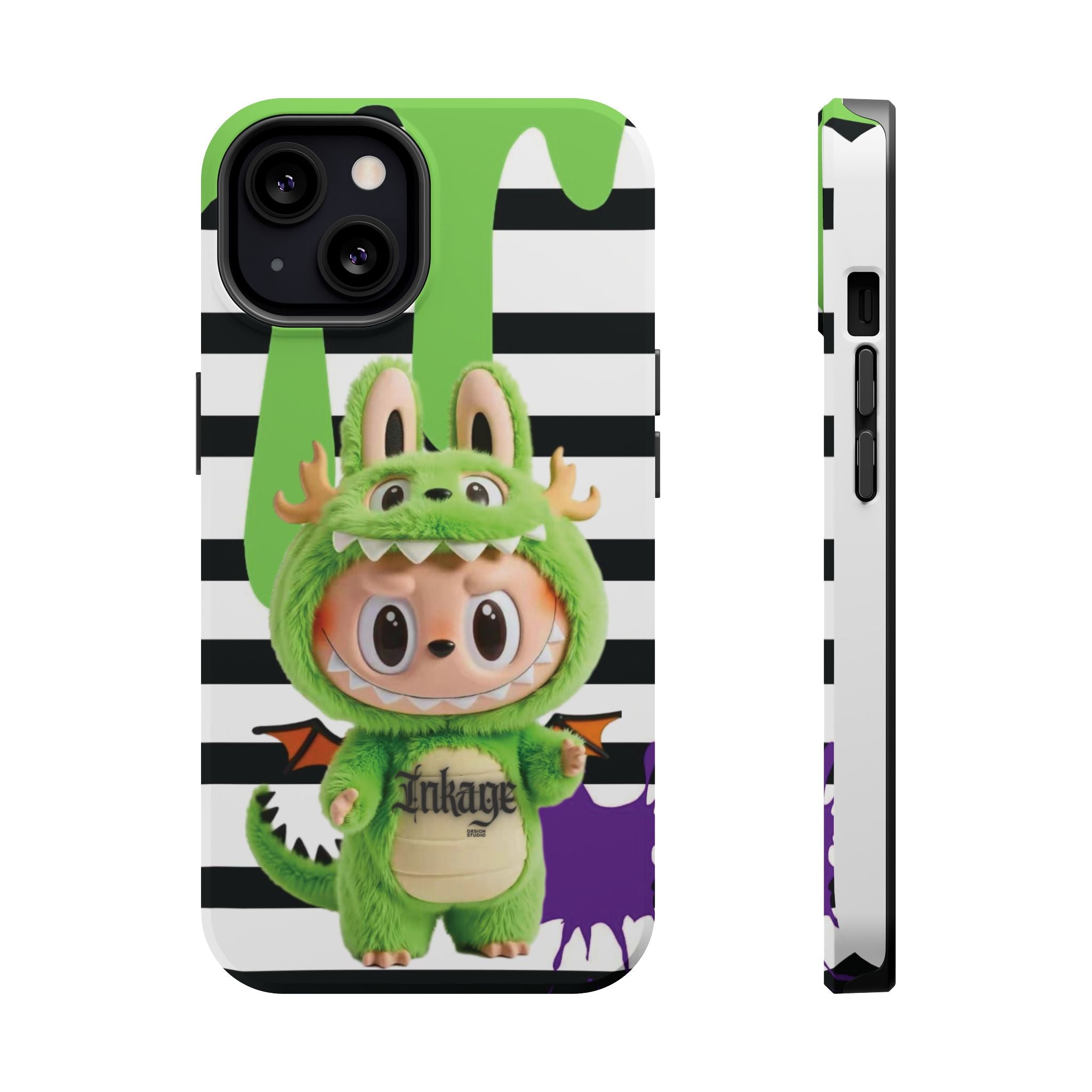 Greenie Labubu Spooky Magnetic Phone Case (Animation)